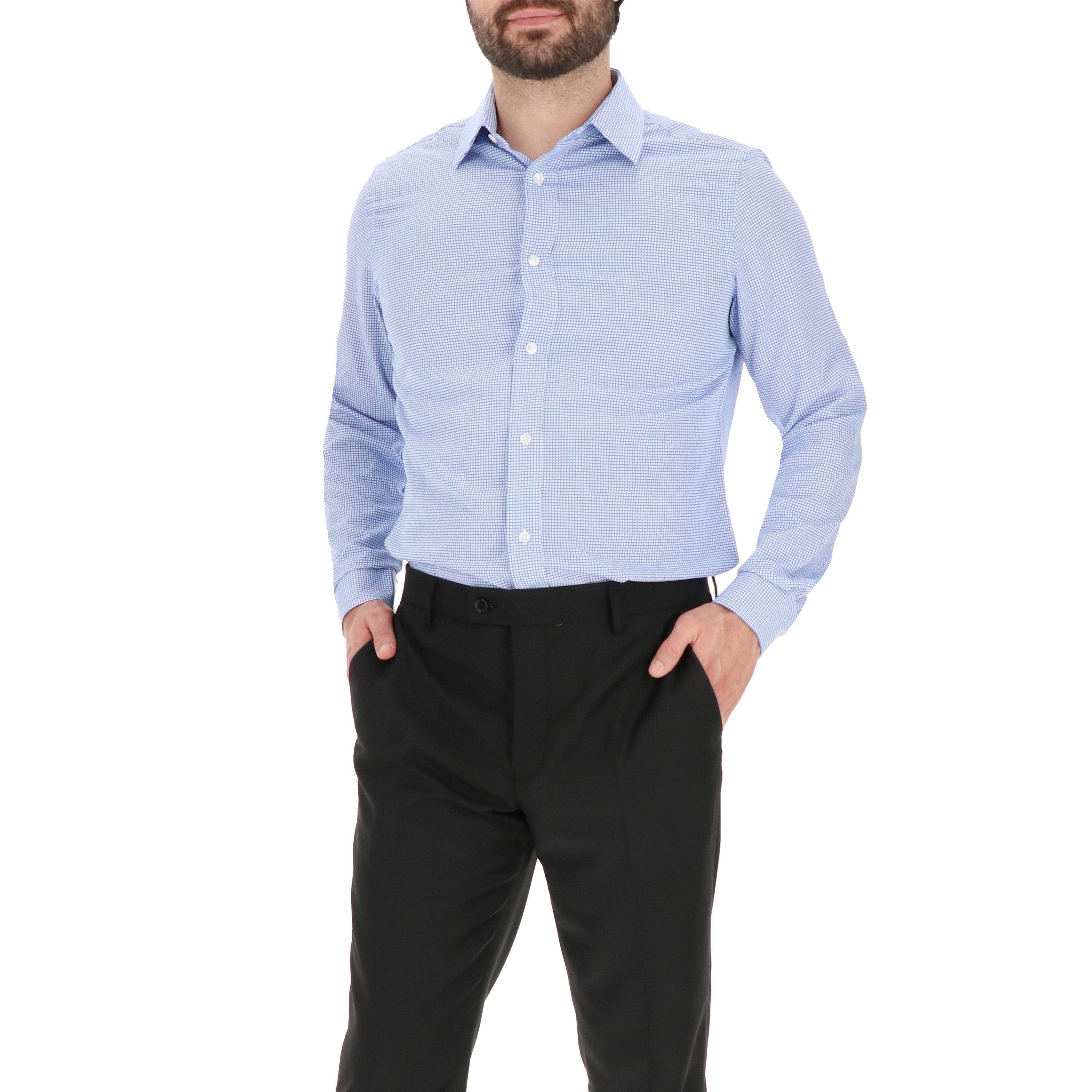 Blue - Scotch and Soda - Men's Long-Sleeve Patterned Shirt - 4