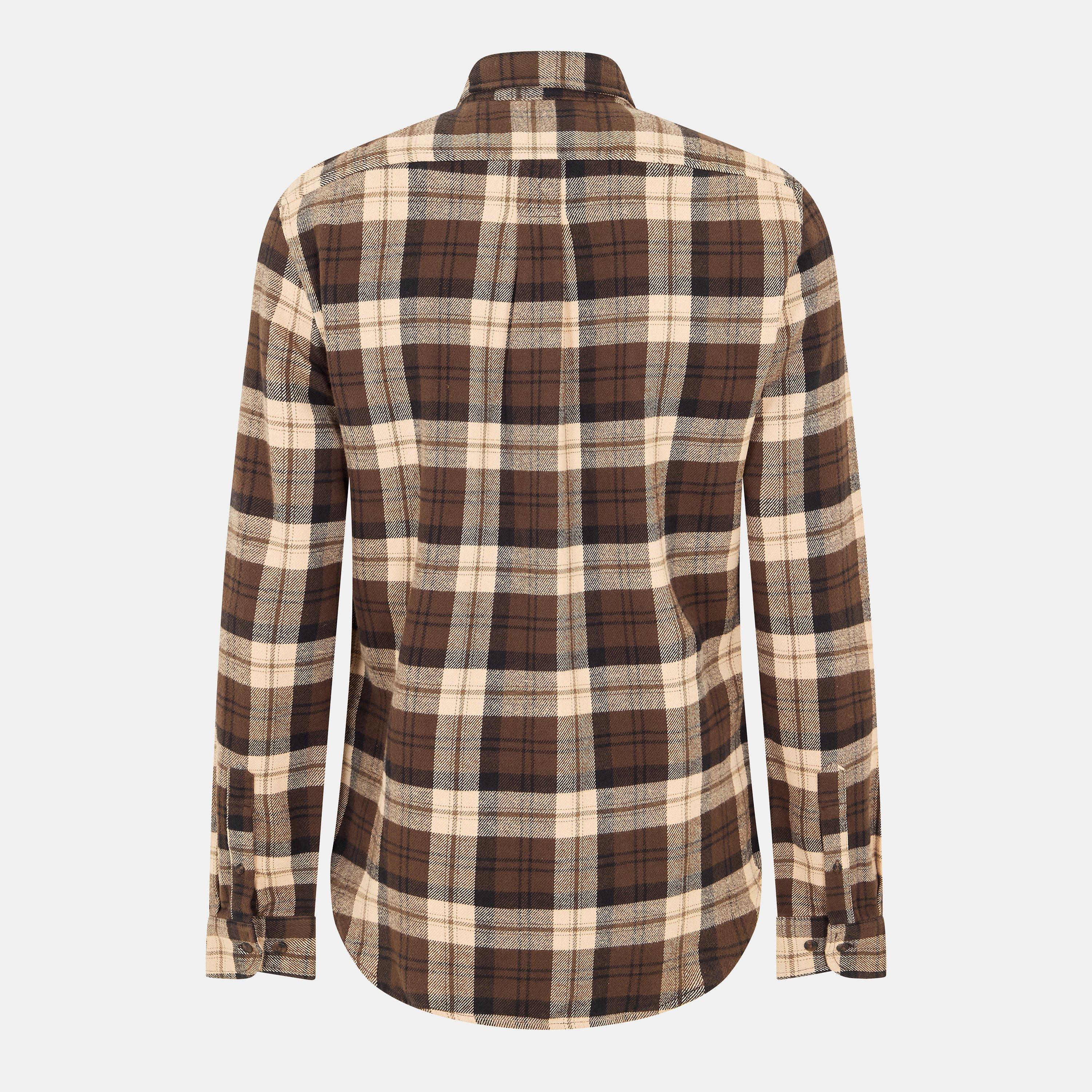 Choco Brown - Timberland - Men's Long-Sleeve Check Patterned Shirt - 2