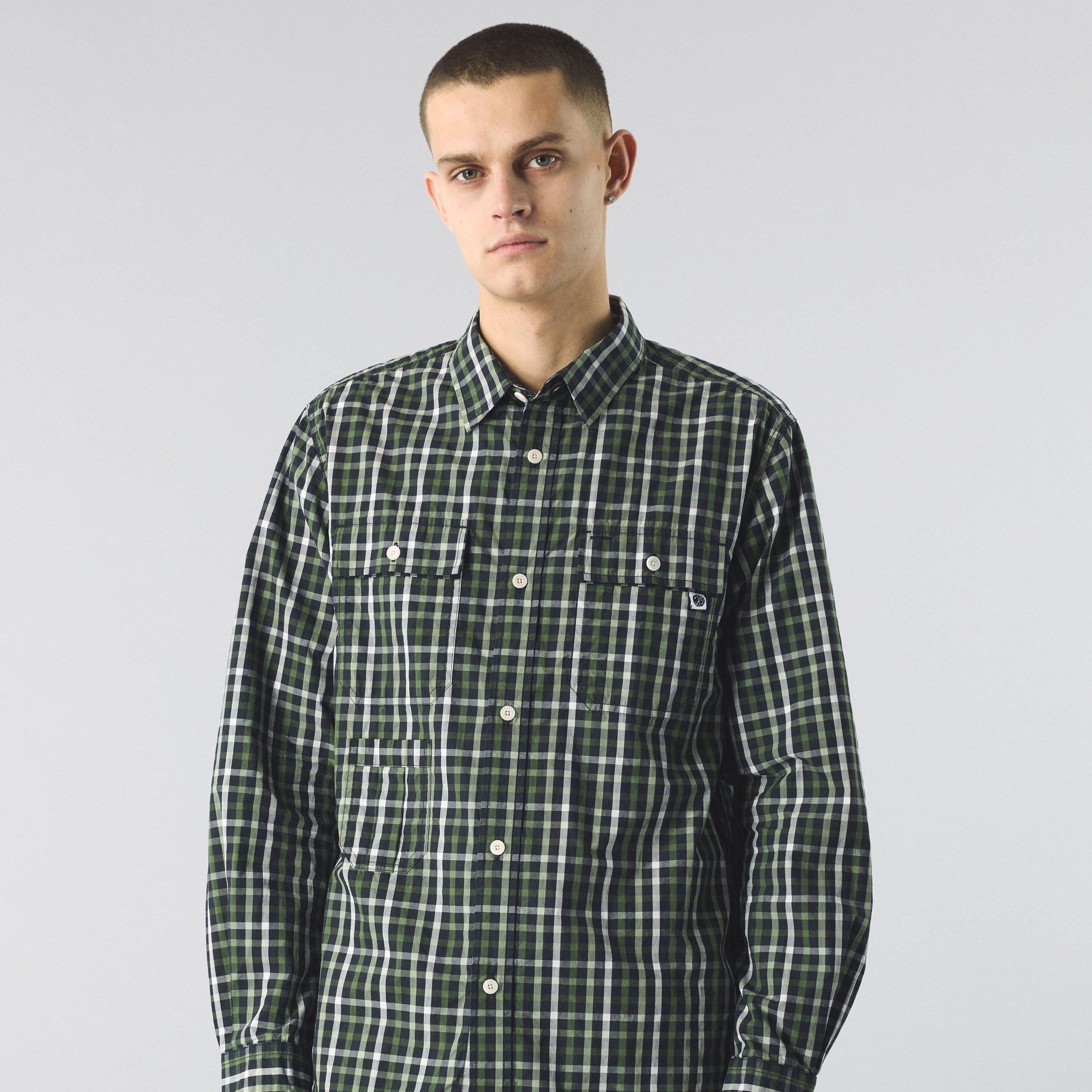Schwarz - Pretty Green - Men's Pelton Check Long-Sleeve Patterned Shirt - 2