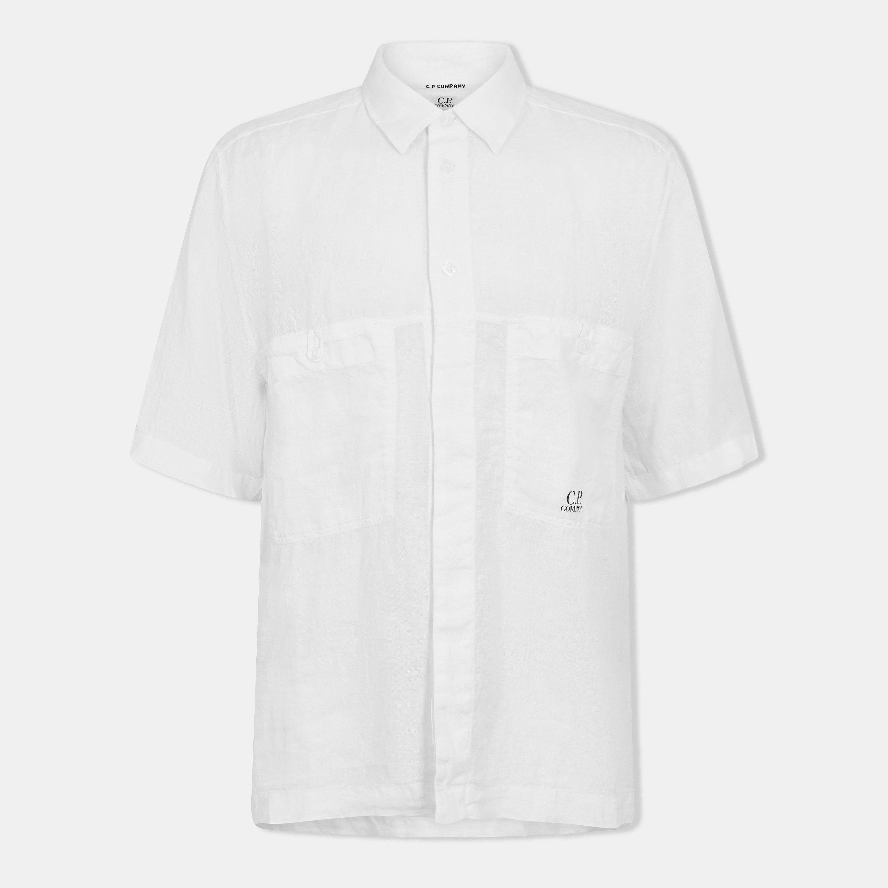 Gauze White 103 - CP Company - Boxy Short Sleeve Shirt - 1