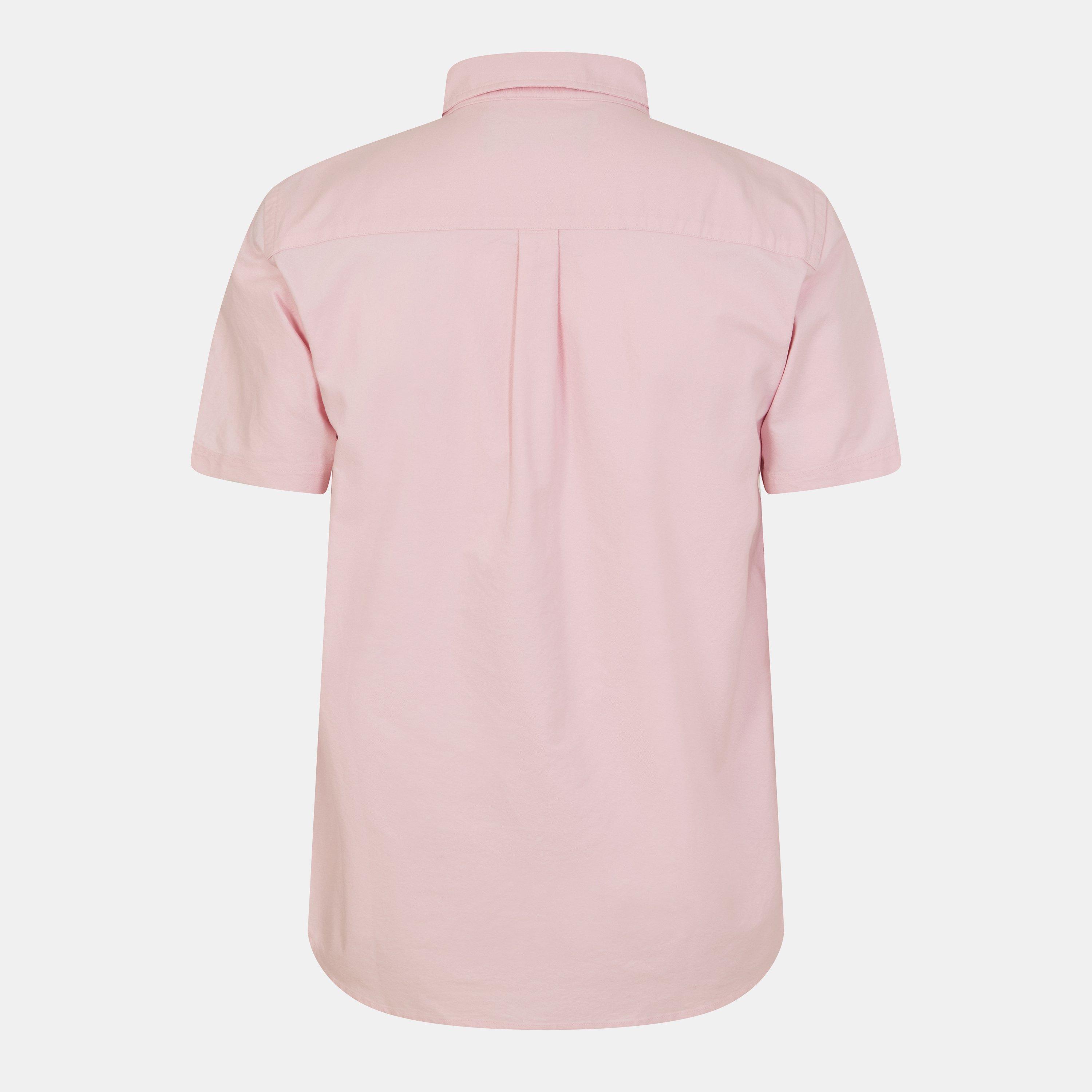 Lichtroze - Lyle and Scott - Men's Short-Sleeve Oxford Plain Shirt - 2