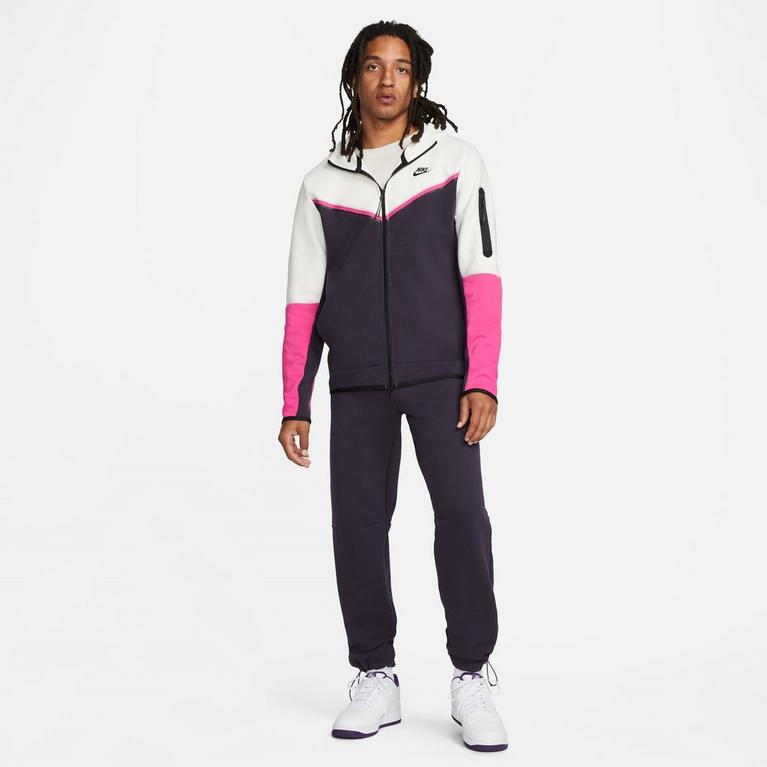 Prp/Rse/Noir - Nike - Full Zip Tech Fleece Hoodie Oxford Mens - 7