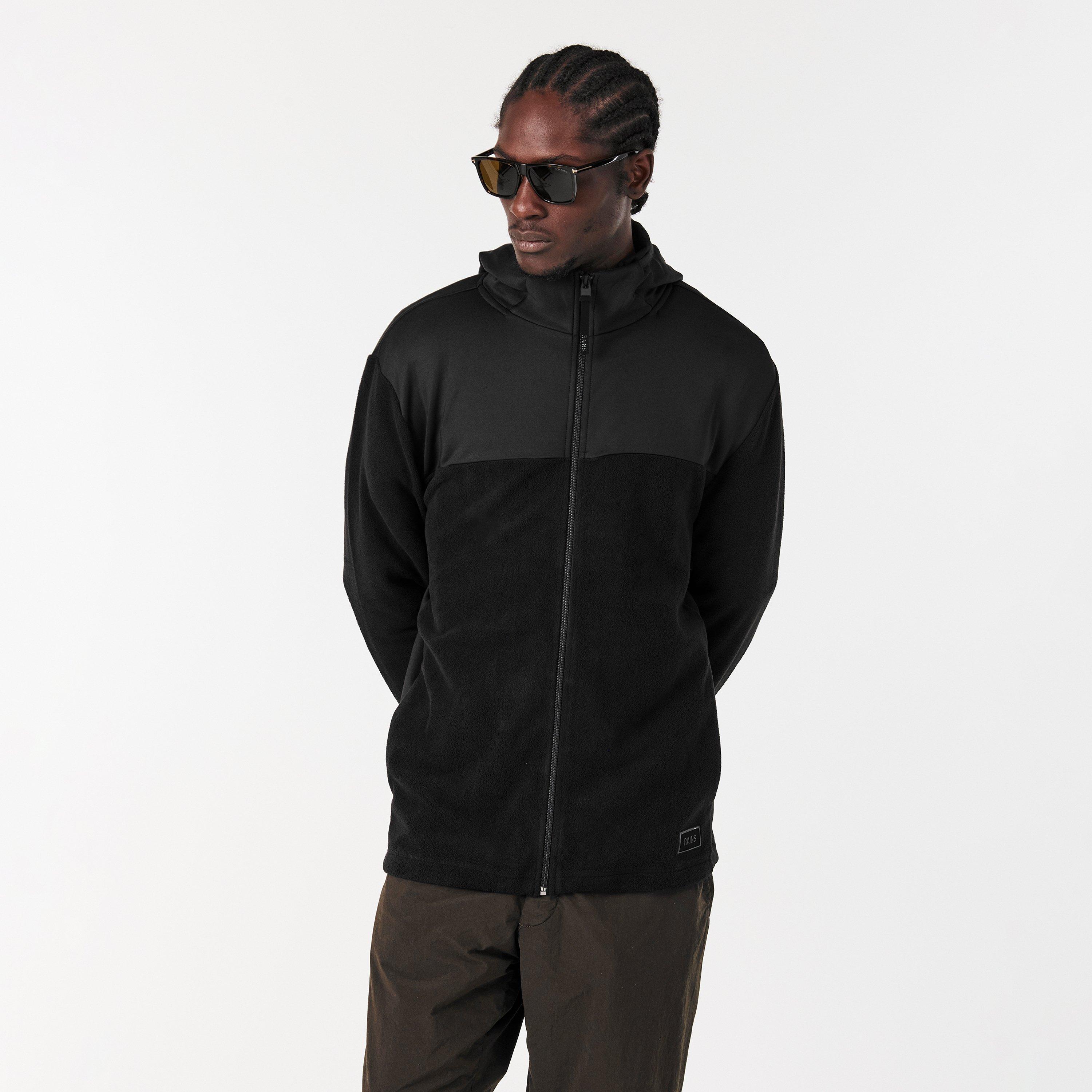 Black 01 - Rains - Men's Sintra Full-Zip Fleece - 3