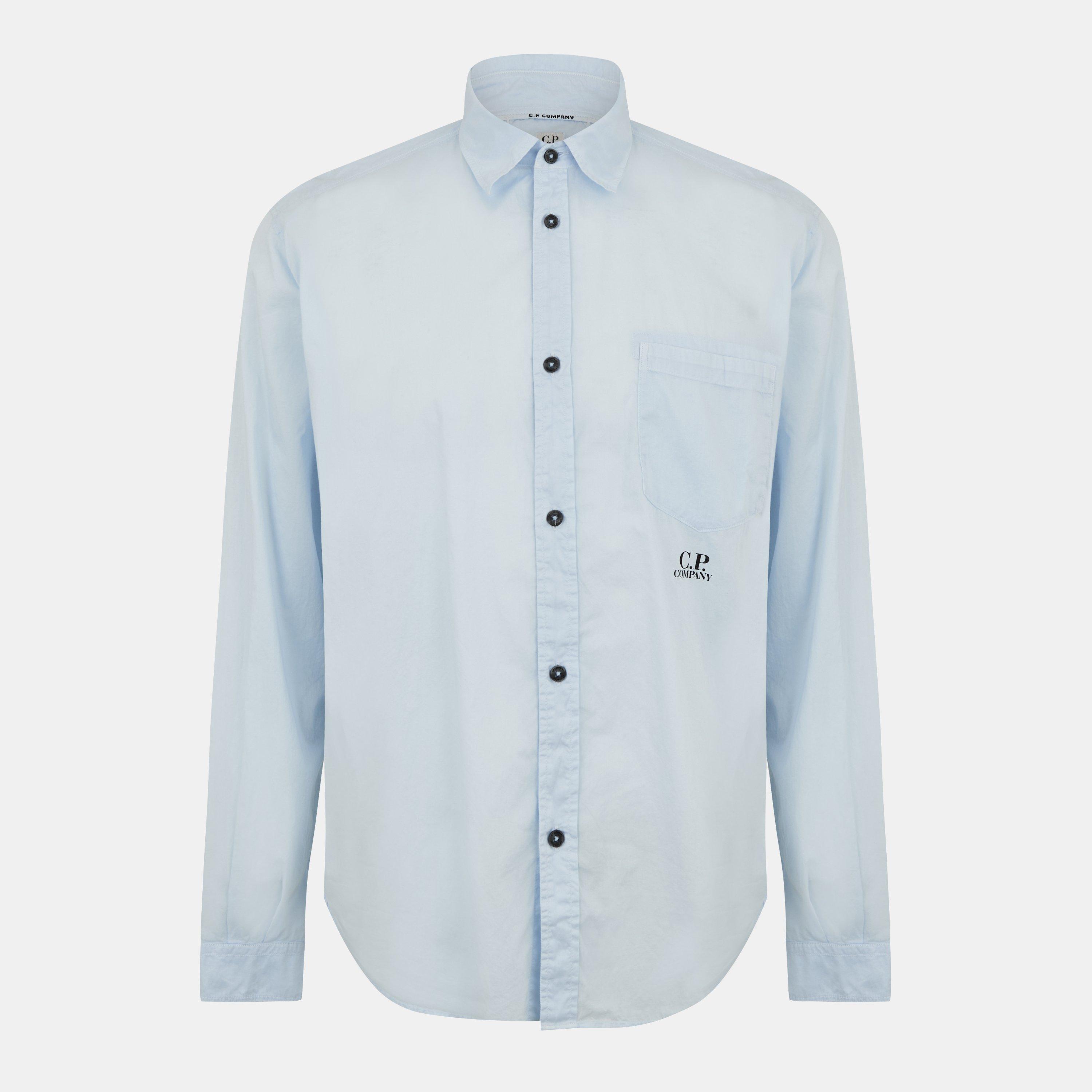 Cp Company Men's Long Sleeve Shirt - Cerulean 814 - S (46)
