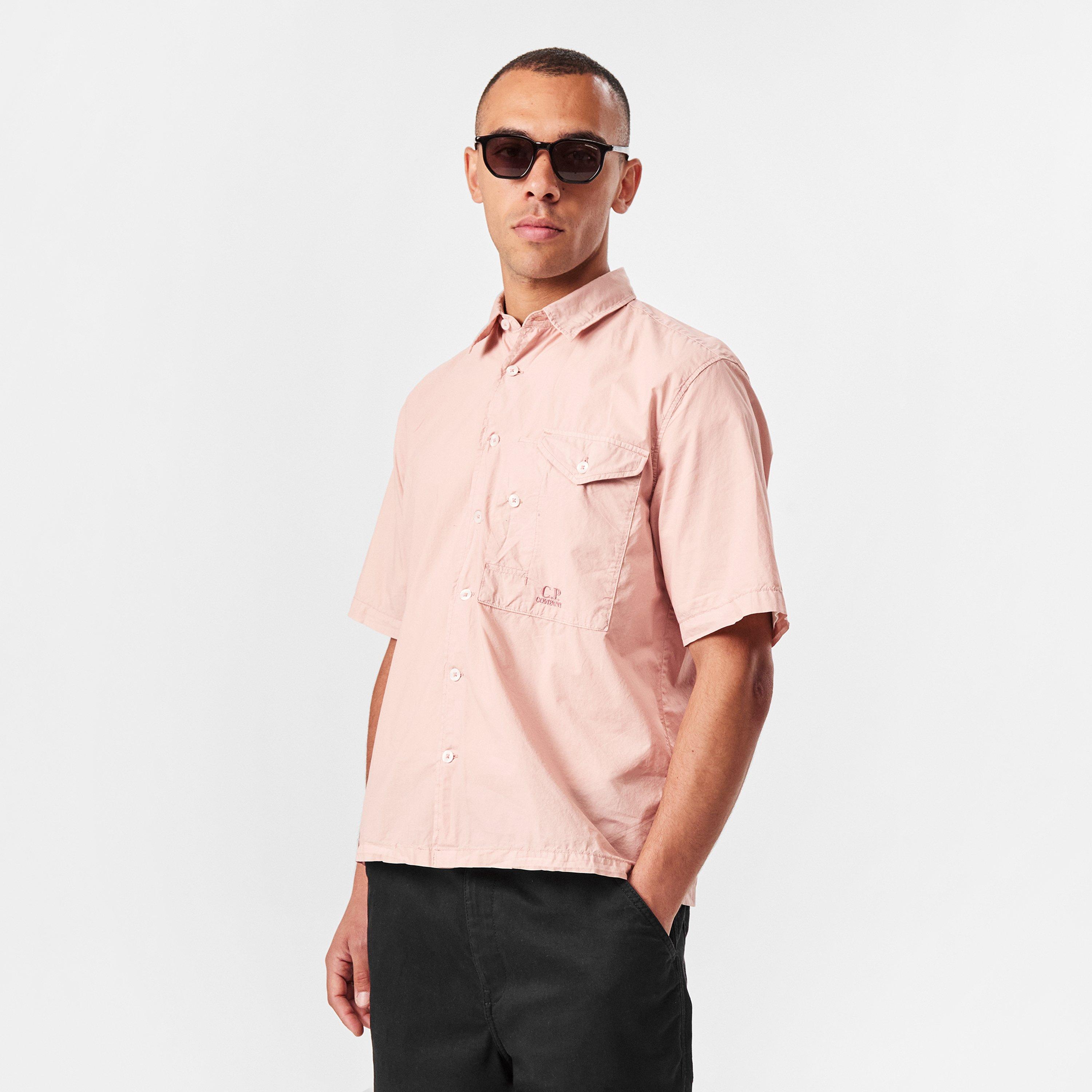 Misty Rose 520 - CP Company - Short Sleeve Embroidered Logo Shirt - 3