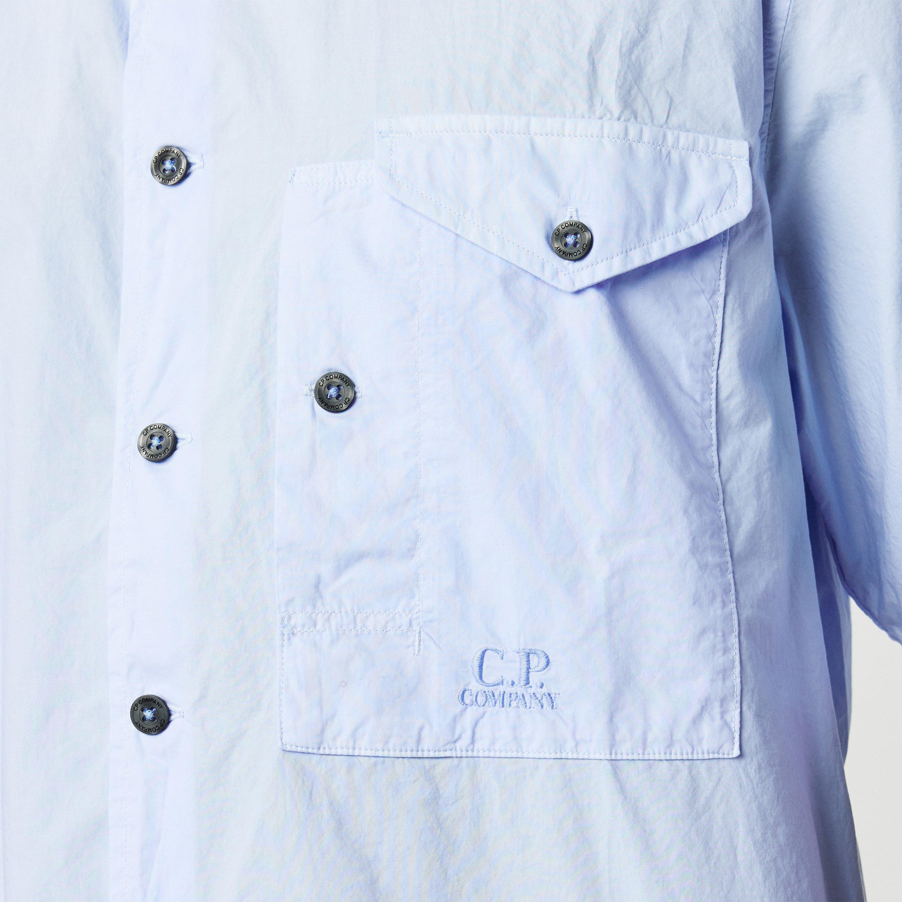 Cerulean 814 - CP Company - Short Sleeve Embroidered Logo Shirt - 5