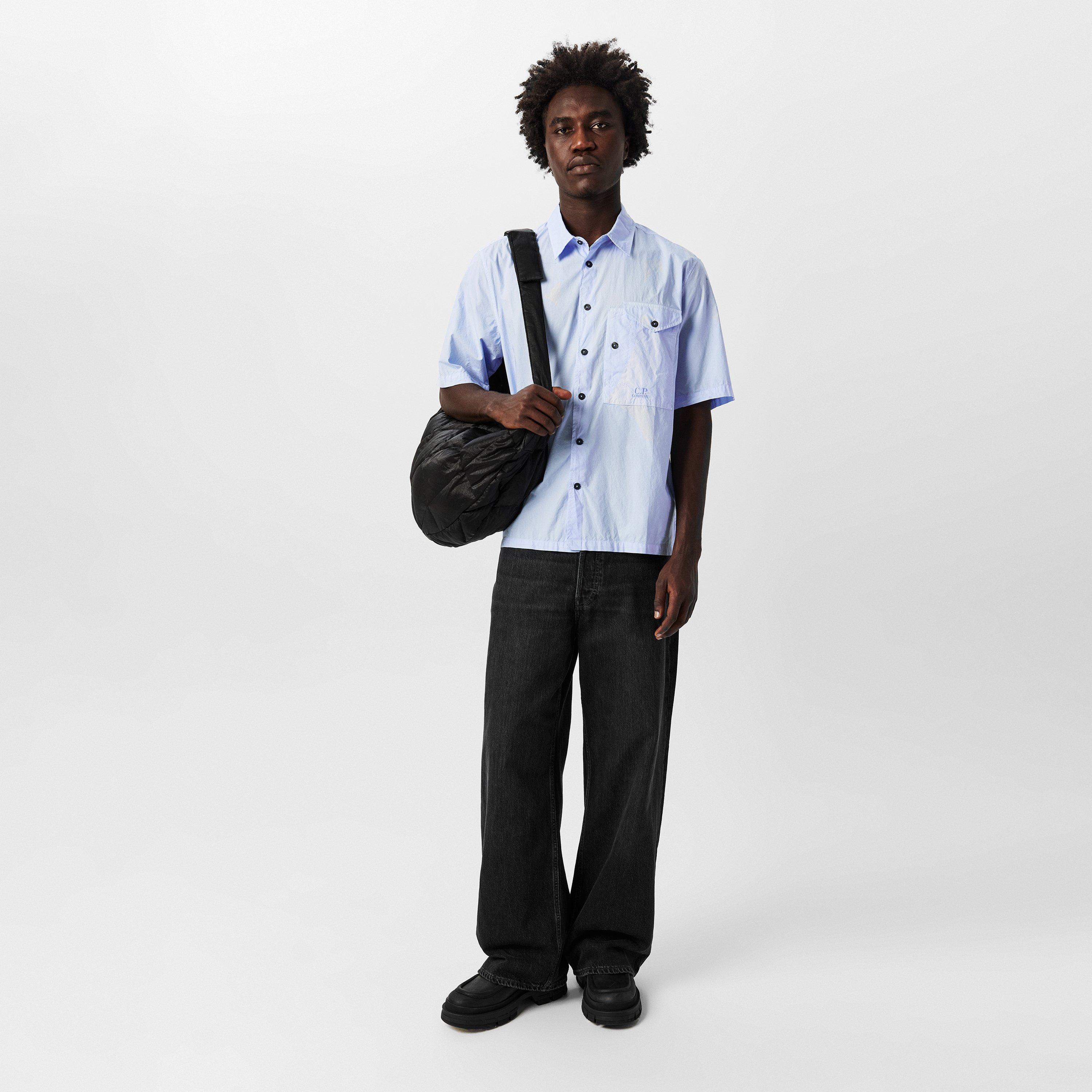 Cerulean 814 - CP Company - Short Sleeve Embroidered Logo Shirt - 6