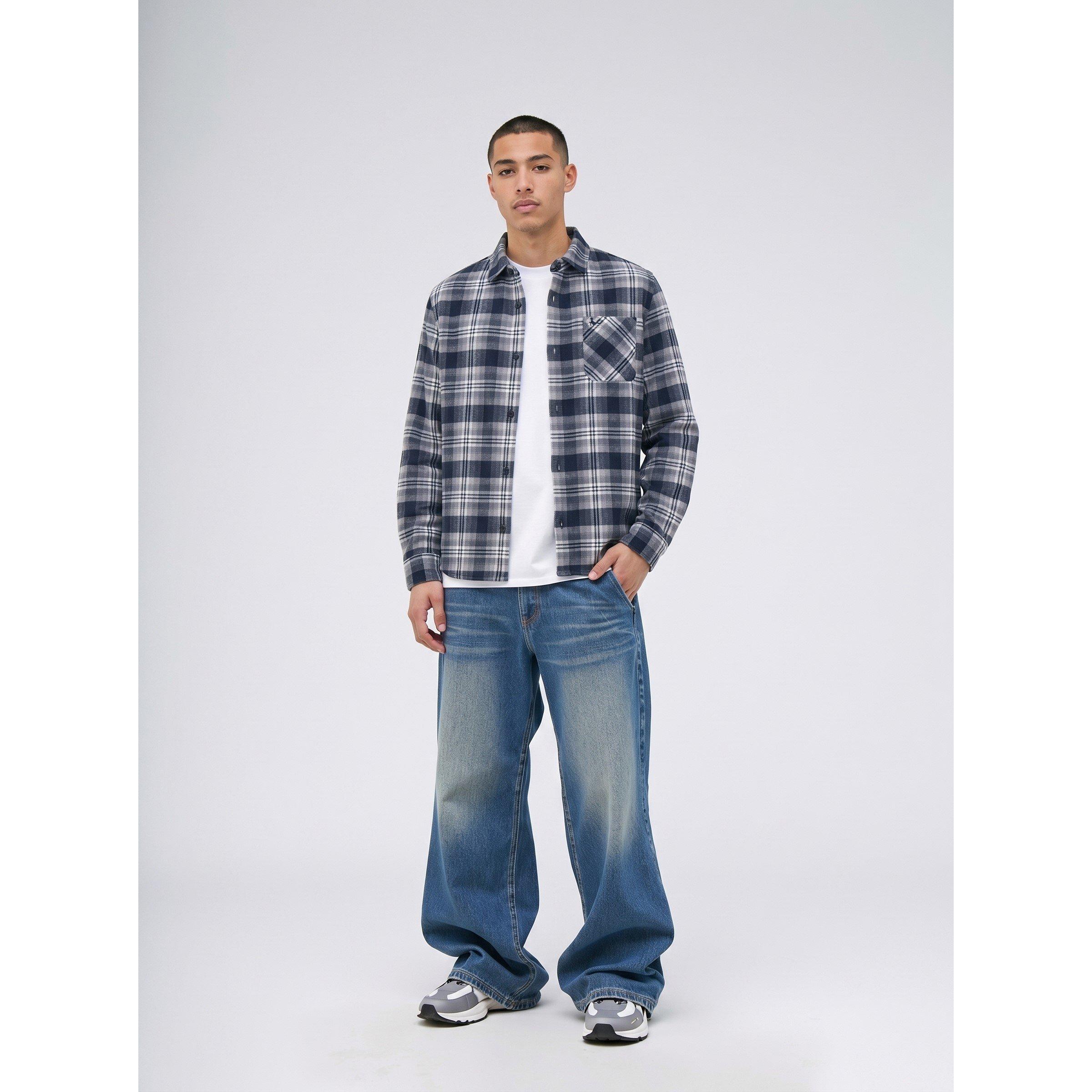 Navy Check - Jack Wills - Jack Wills Mens Brushed flannel coat - 4