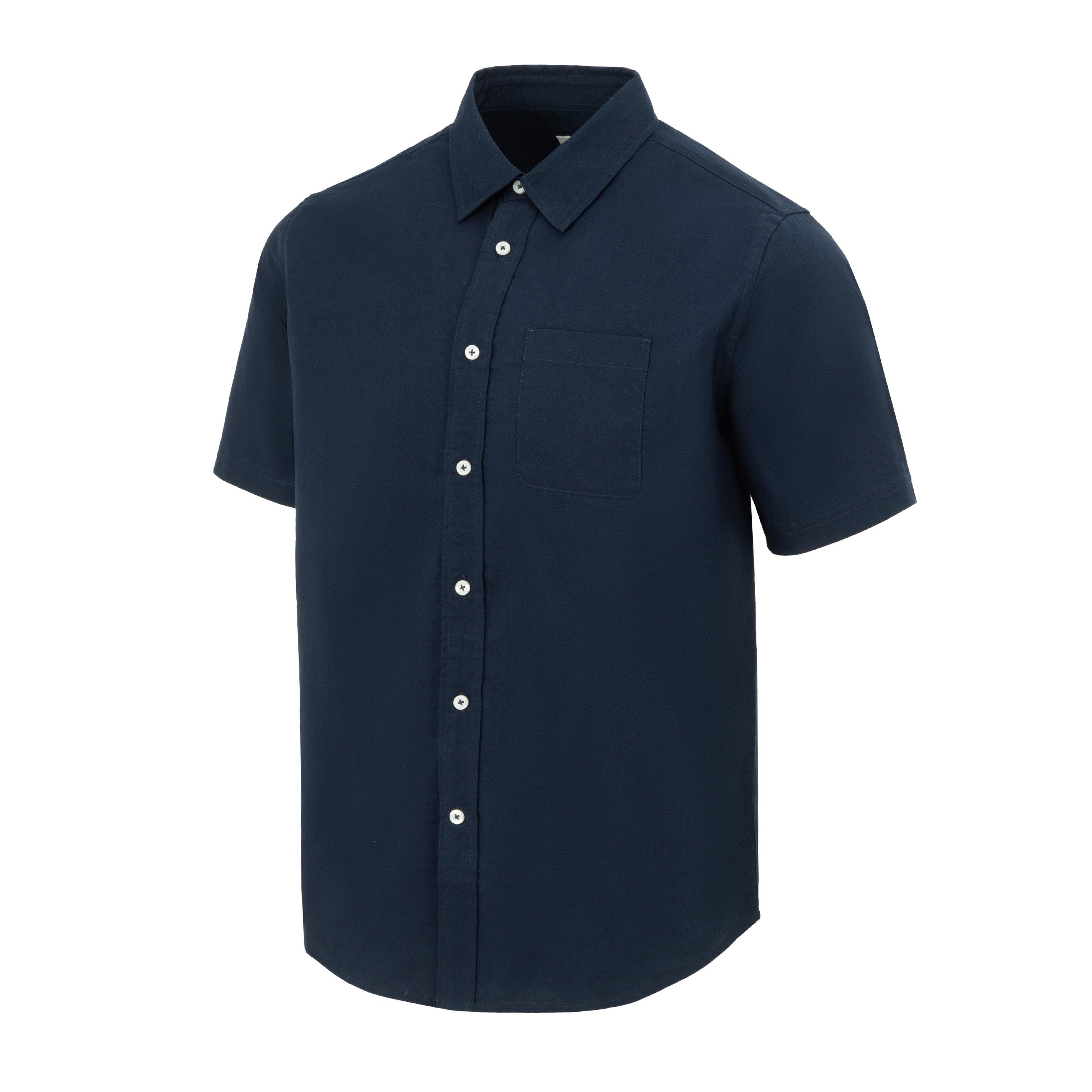 Navy - Firetrap - Short Sleeve Oxford Shirt Mens - 3