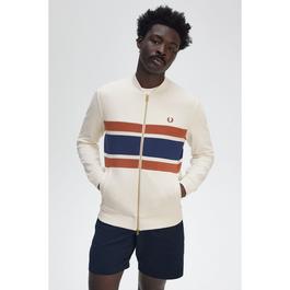 Fred Perry Panelled Full Zip Sweatshirt