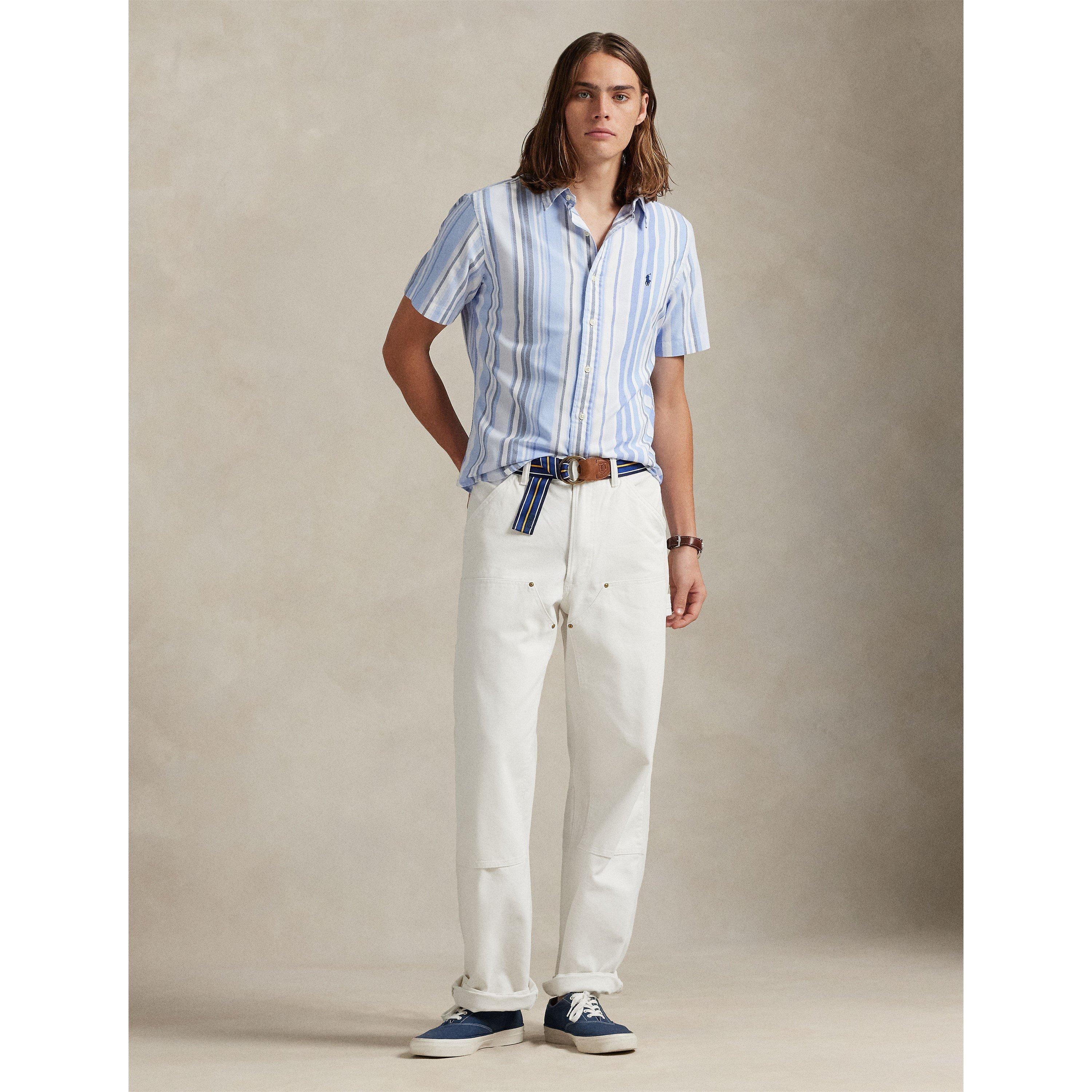 Blue Multi - Polo Ralph Lauren - Custom Fit Striped Oxford Shirt - 6