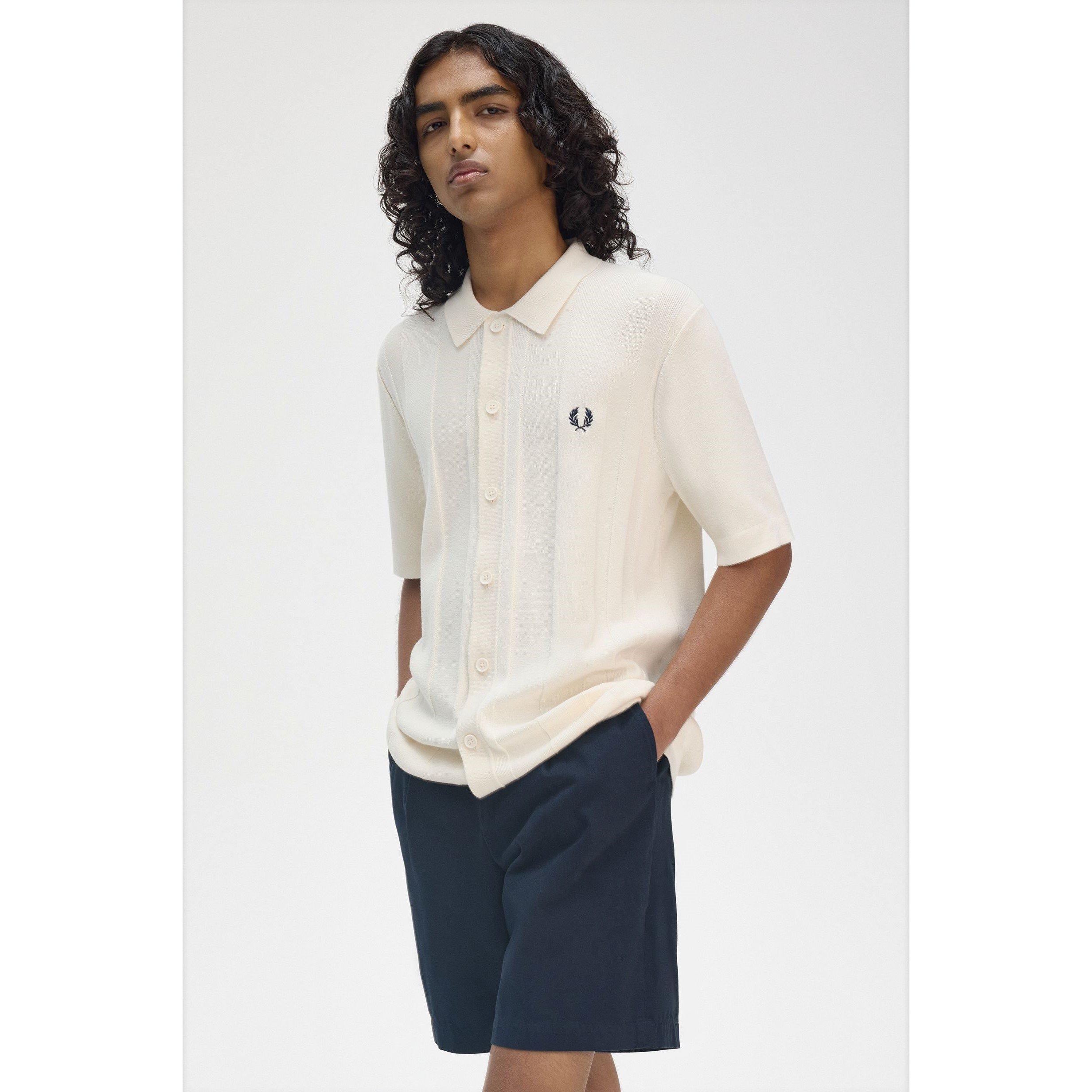 Ecru 560 - Fred Perry - Men's Short-Sleeve Plain Shirt - 3