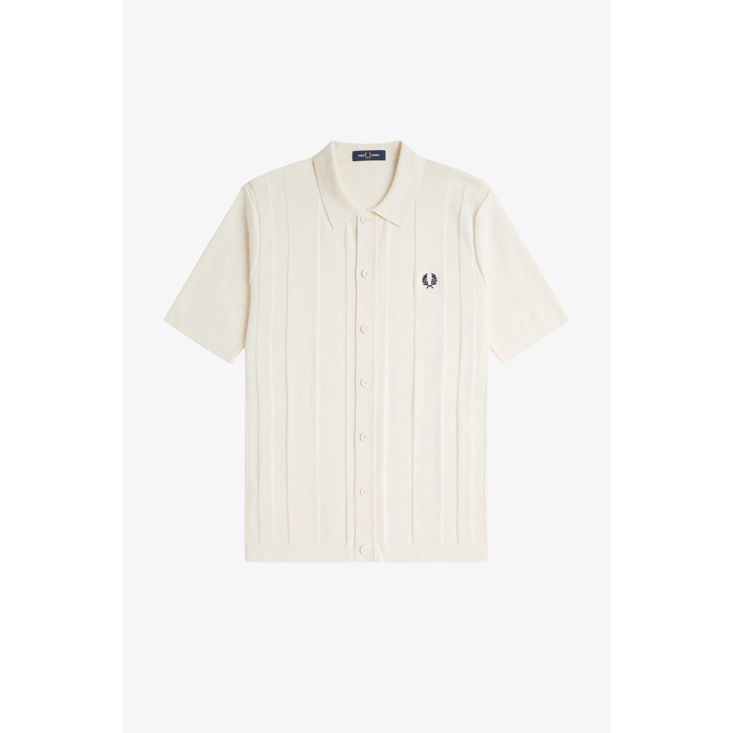 Ecru 560 - Fred Perry - Men's Short-Sleeve Plain Shirt - 4