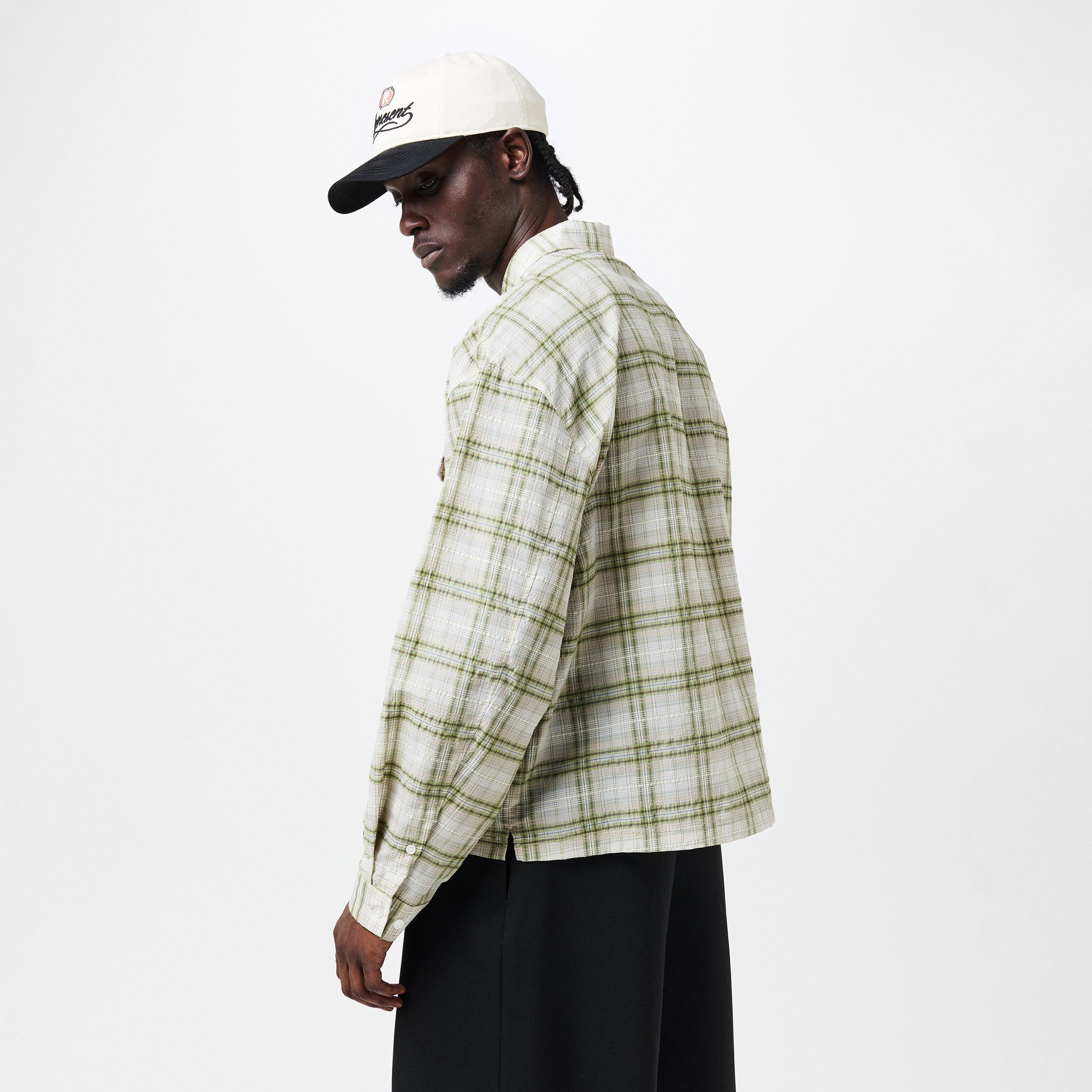 Green - Represent - Men's Rep Sheer Flan Shirt, Sheer Fabric - 4