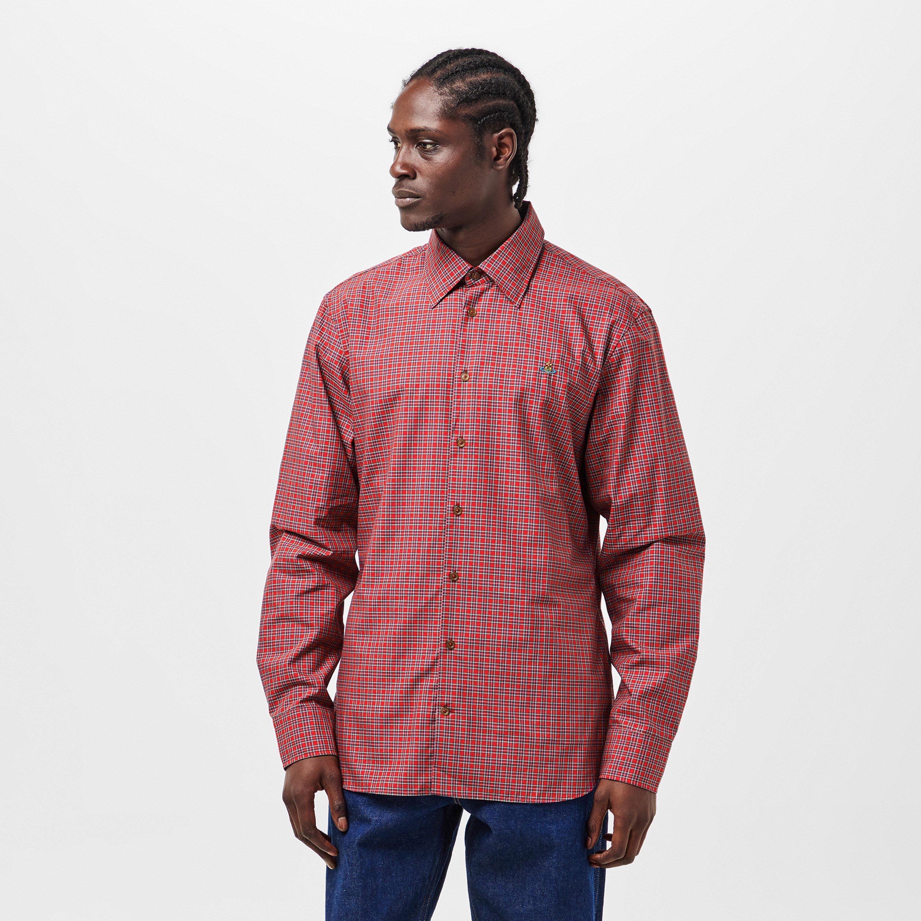 Red - Vivienne Westwood - Men's Patterned Long-Sleeve Shirt - 3