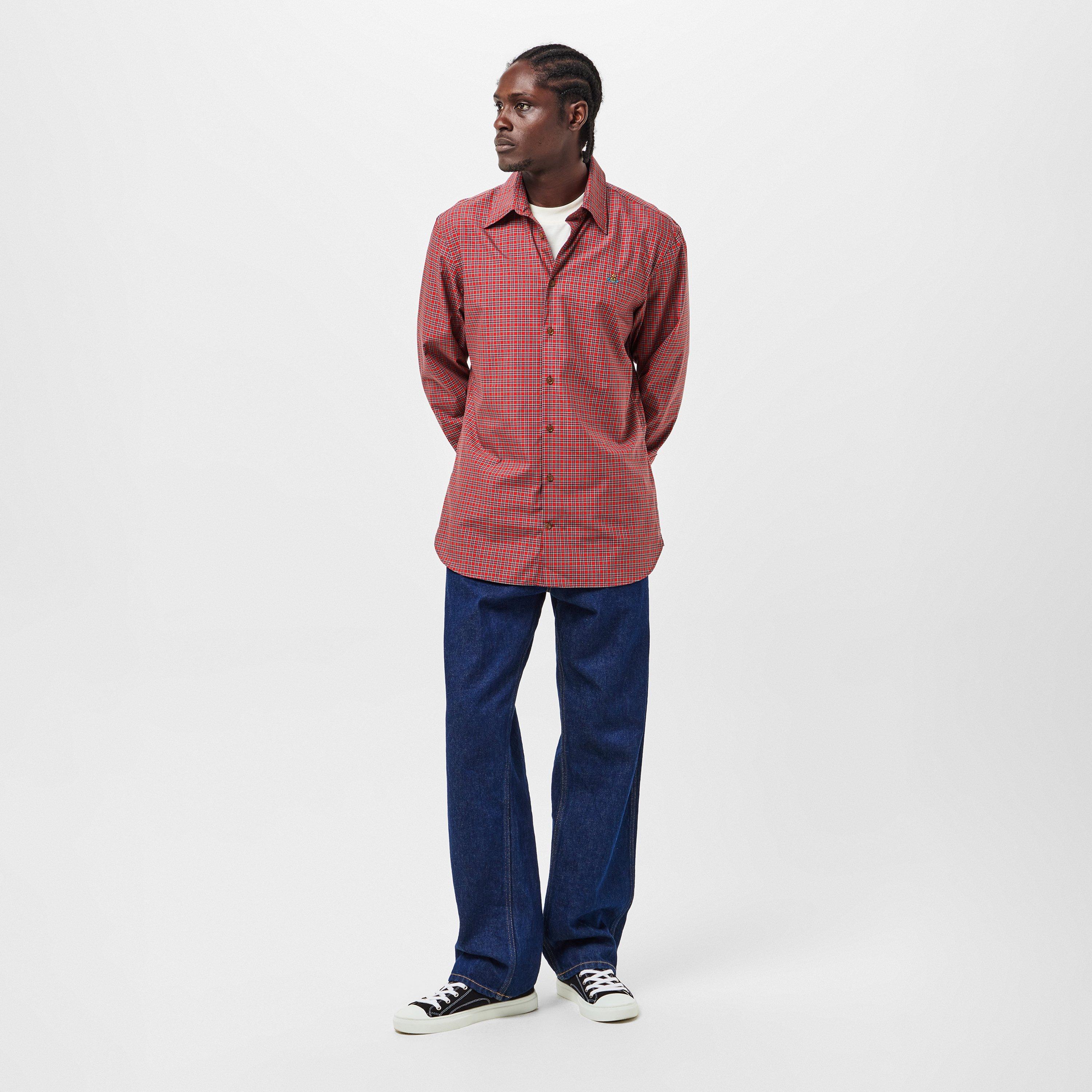 Red - Vivienne Westwood - Men's Patterned Long-Sleeve Shirt - 6