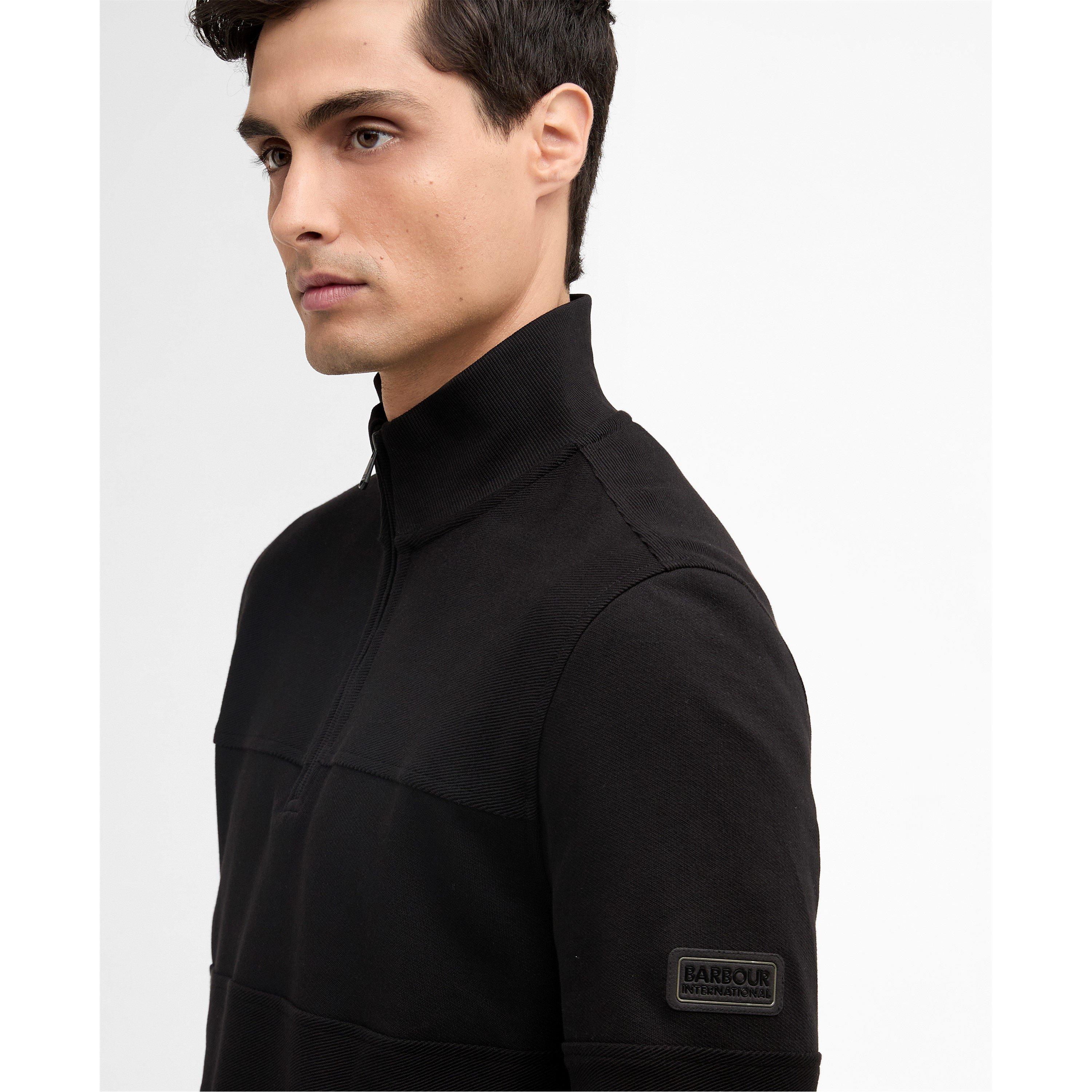 Black - Barbour International - Mens Kaspian Half-Zip Sweatshirt - 4