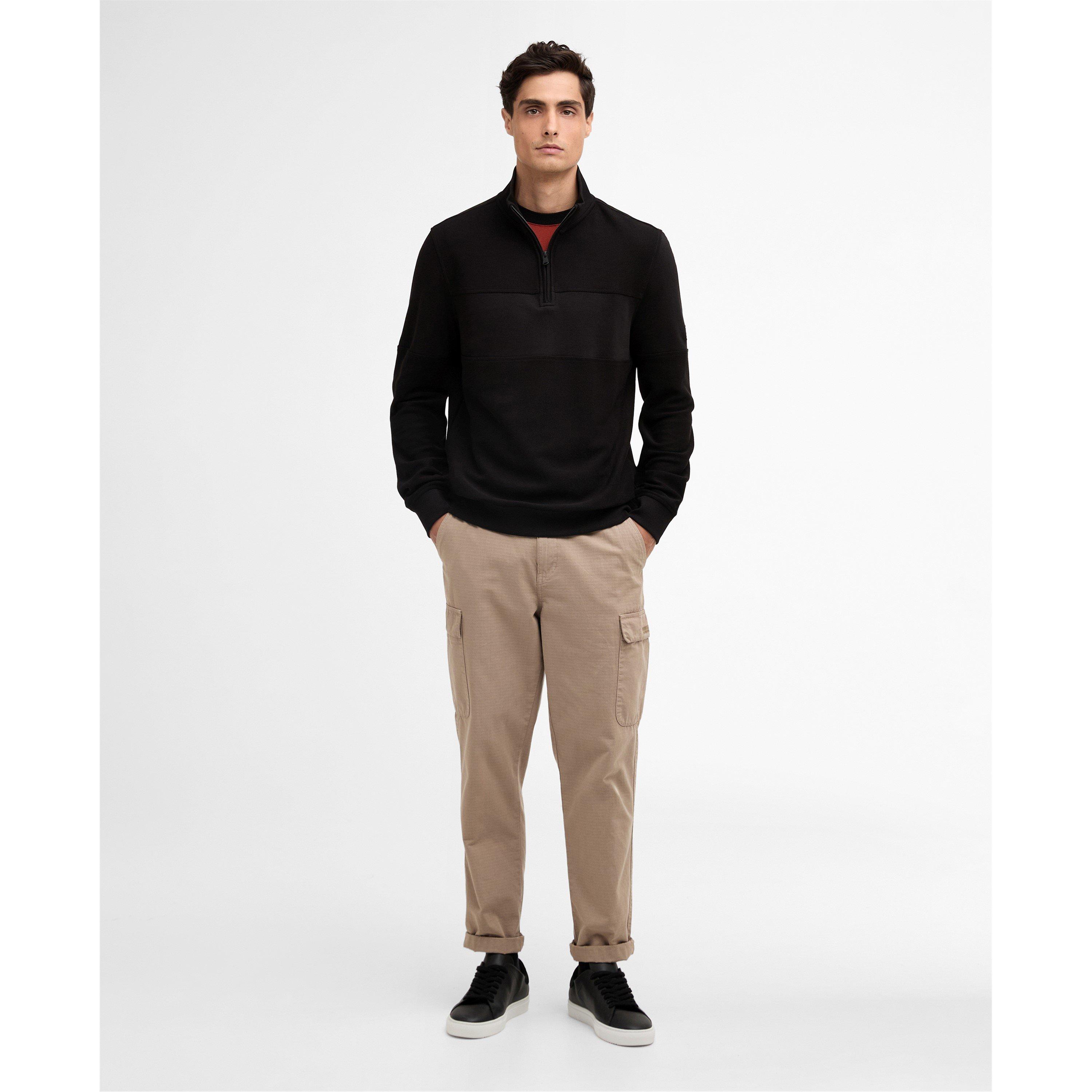 Black - Barbour International - Mens Kaspian Half-Zip Sweatshirt - 5