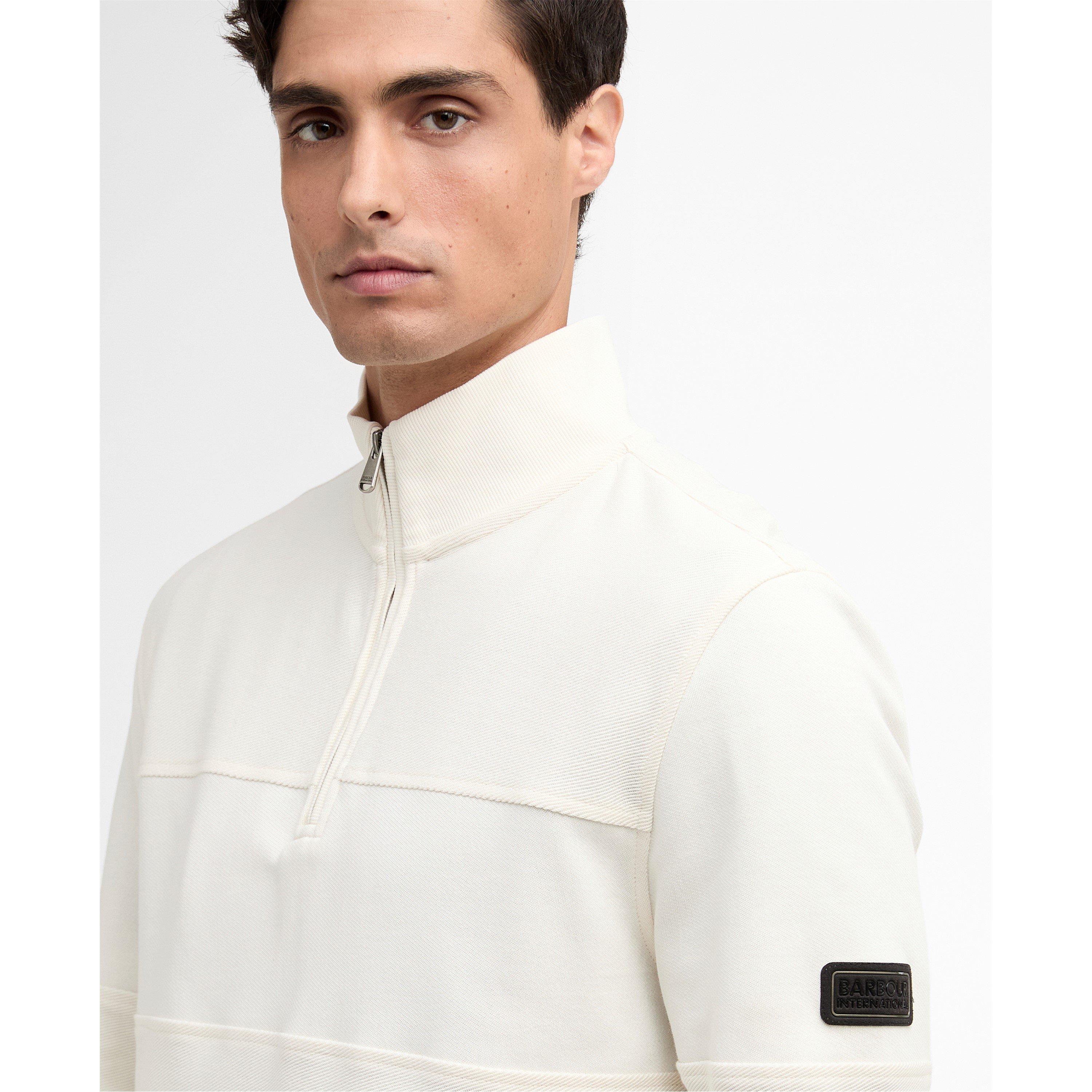 Whsper Wht WH32 - Barbour International - Mens Kaspian Half-Zip Sweatshirt - 4
