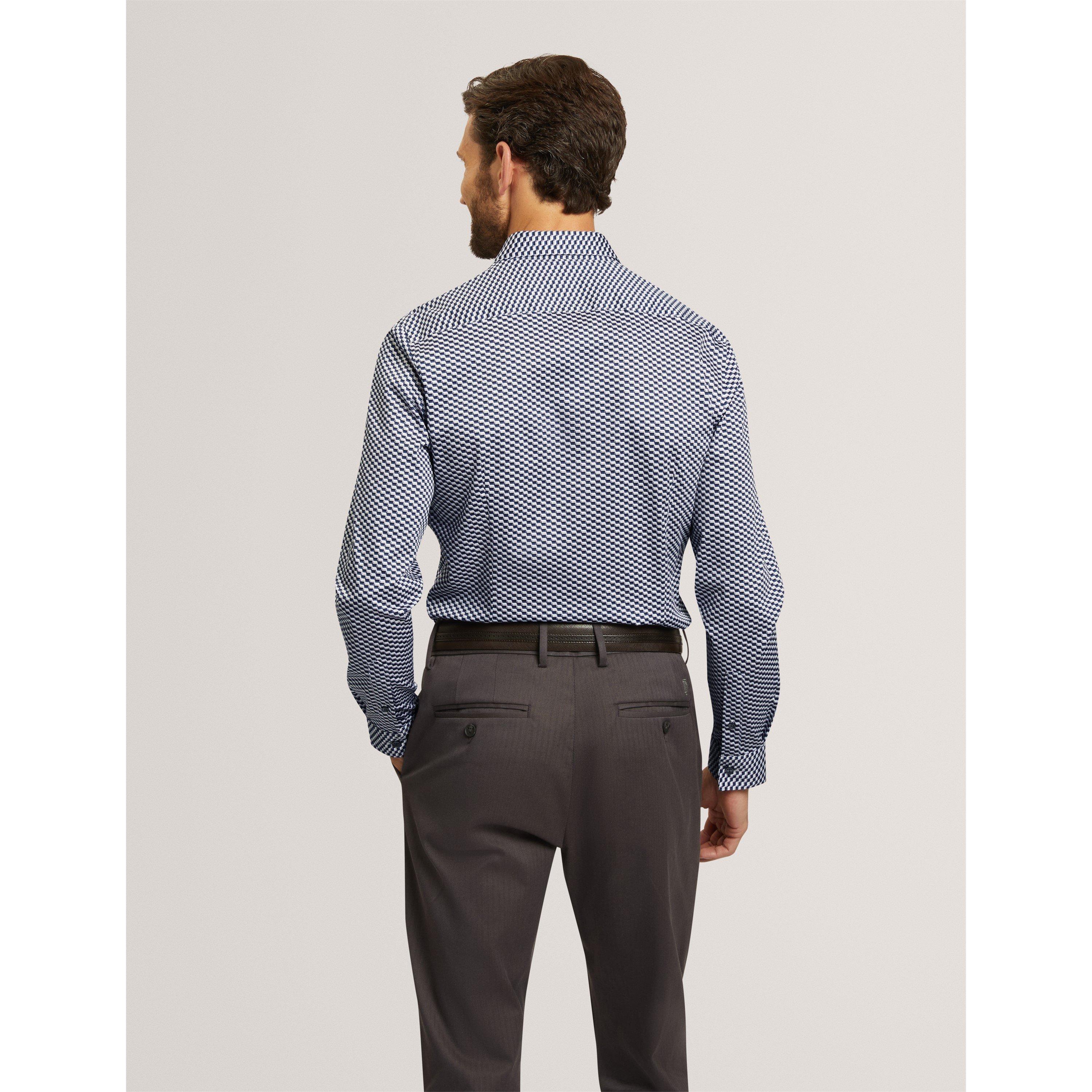 Bleu moyen - Ted Baker - Ted Slm Geo Shirt Sn71 - 6