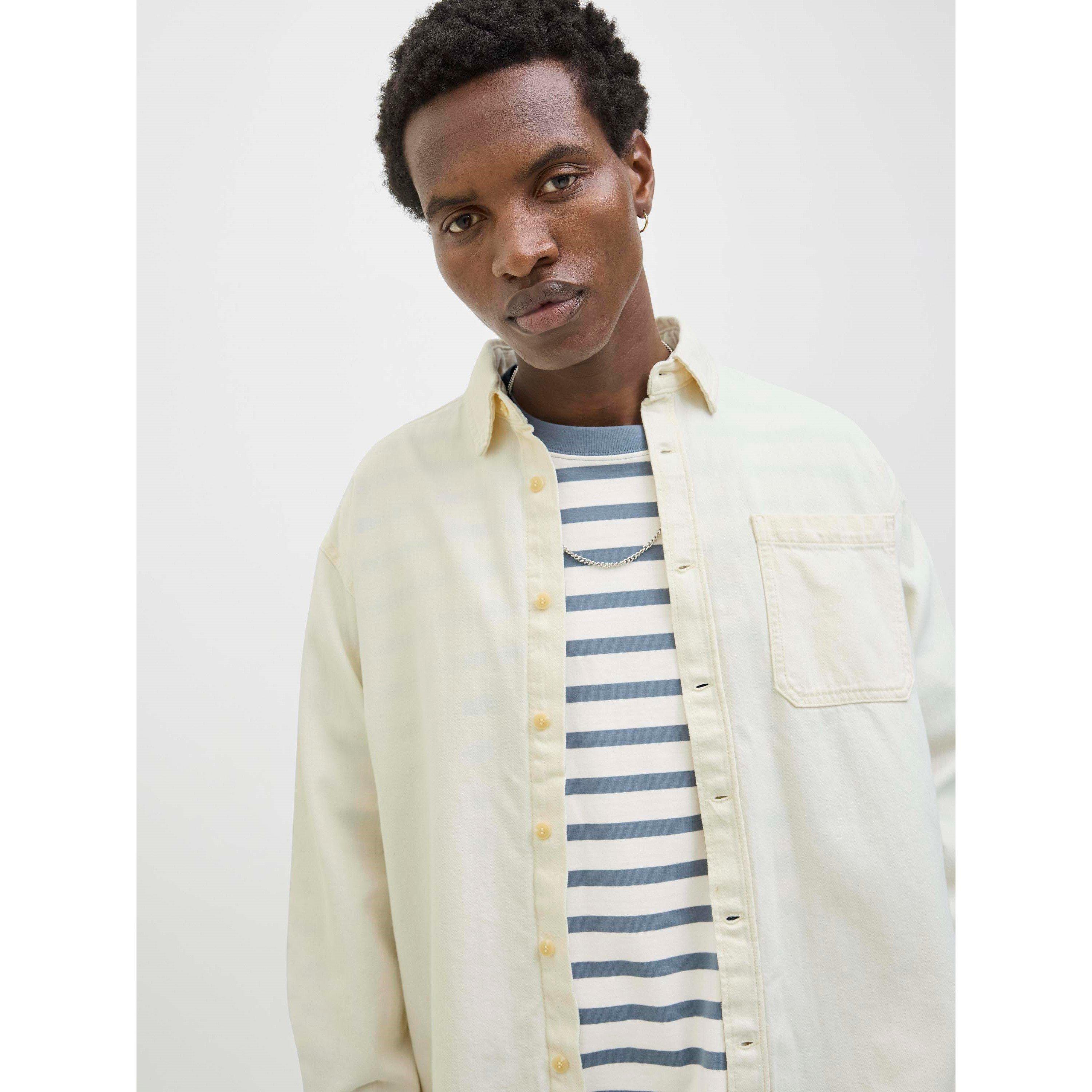 Écru - Jack and Jones - Jack Denim Shirt Ls Sn99 - 6