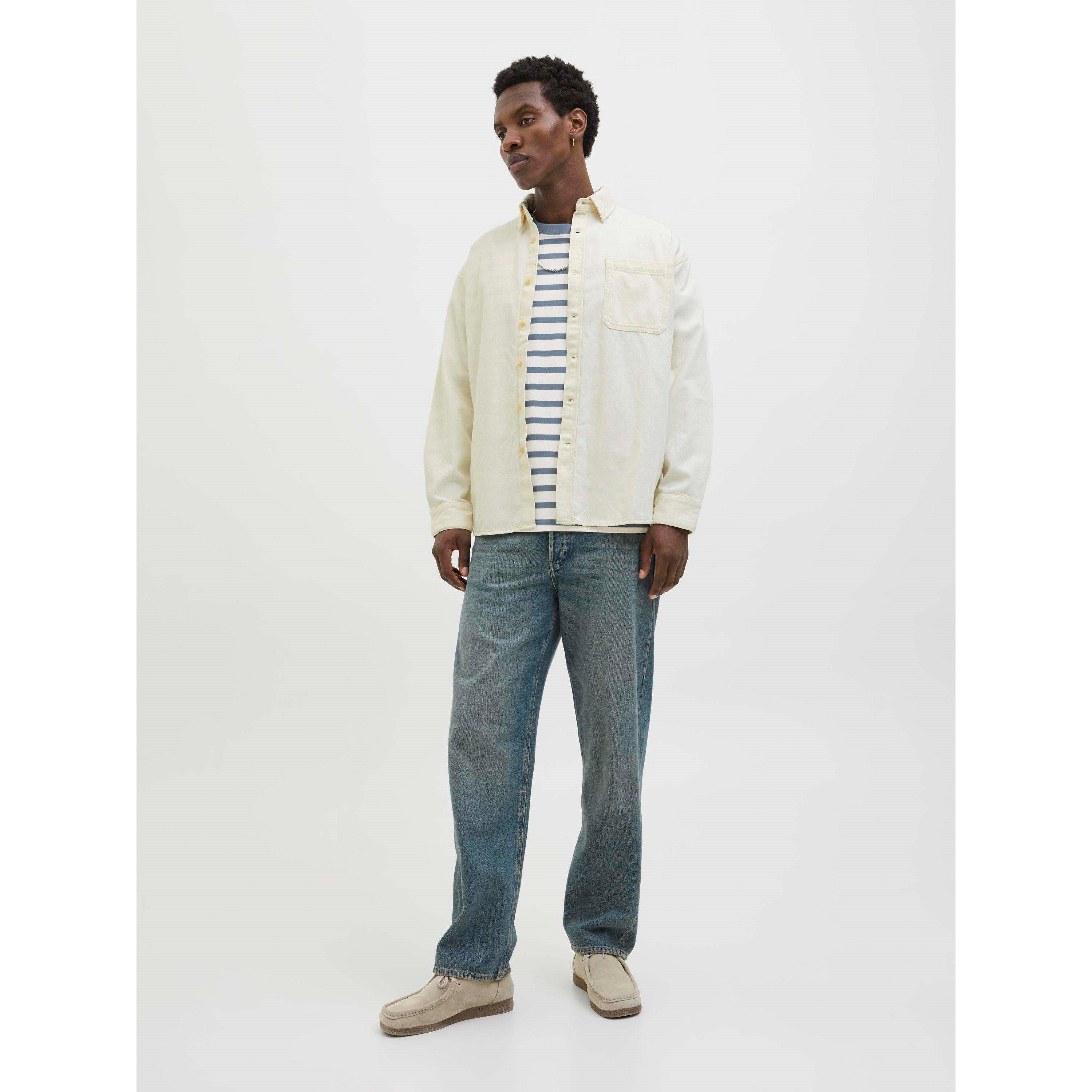 Écru - Jack and Jones - Jack Denim Shirt Ls Sn99 - 7