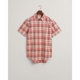 Gant REG COTTON LINEN CHECK SS SHIRT SUN