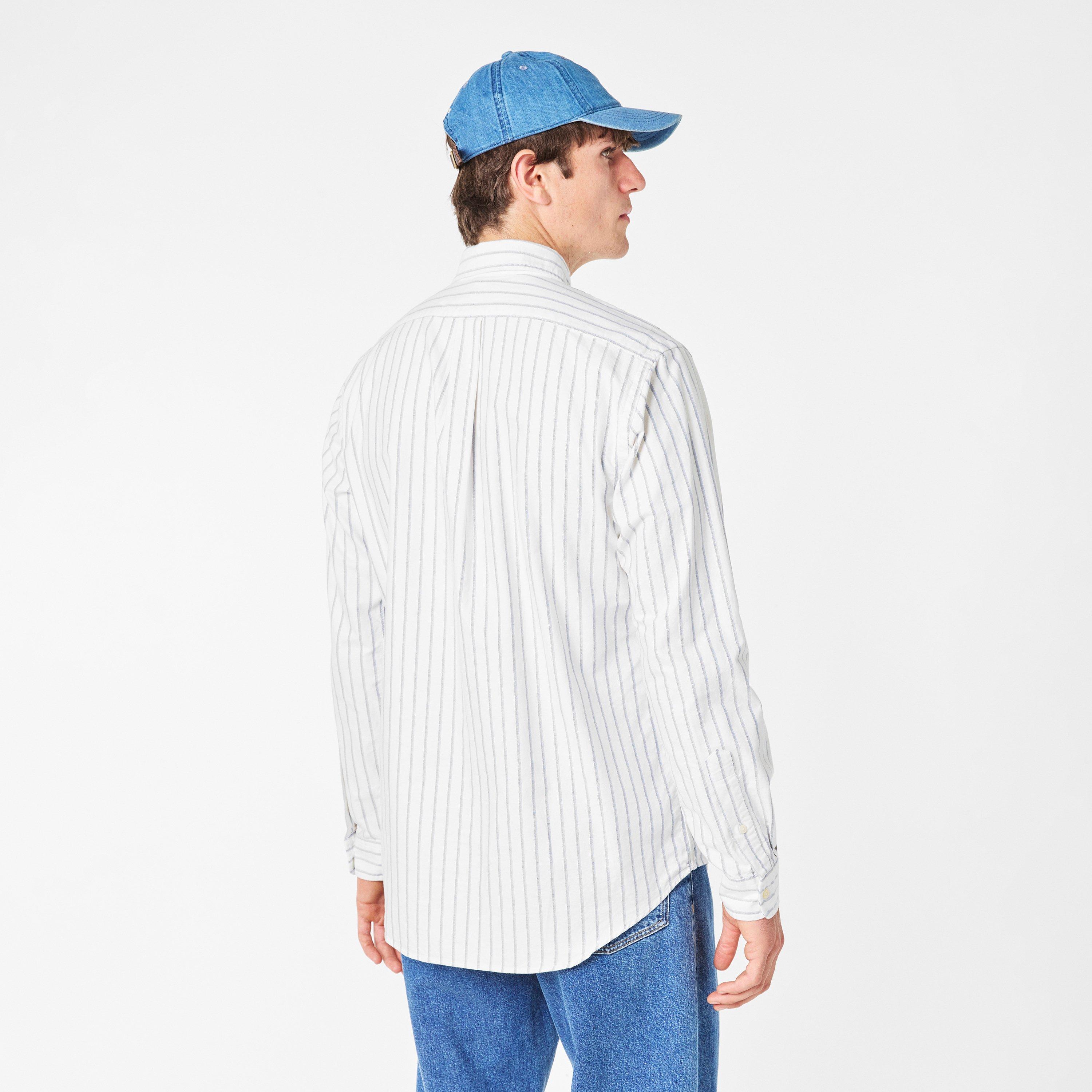White/Blue - Polo Ralph Lauren - Multi-coloured Striped Poplin Shirt - 4