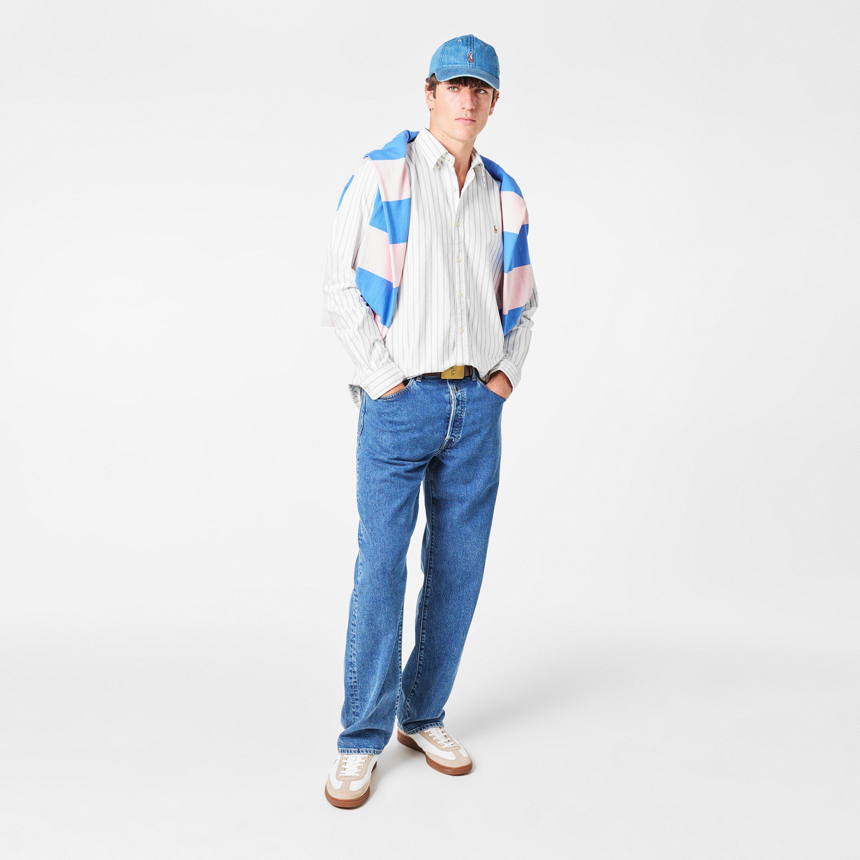 White/Blue - Polo Ralph Lauren - Multi-coloured Striped Poplin Shirt - 6