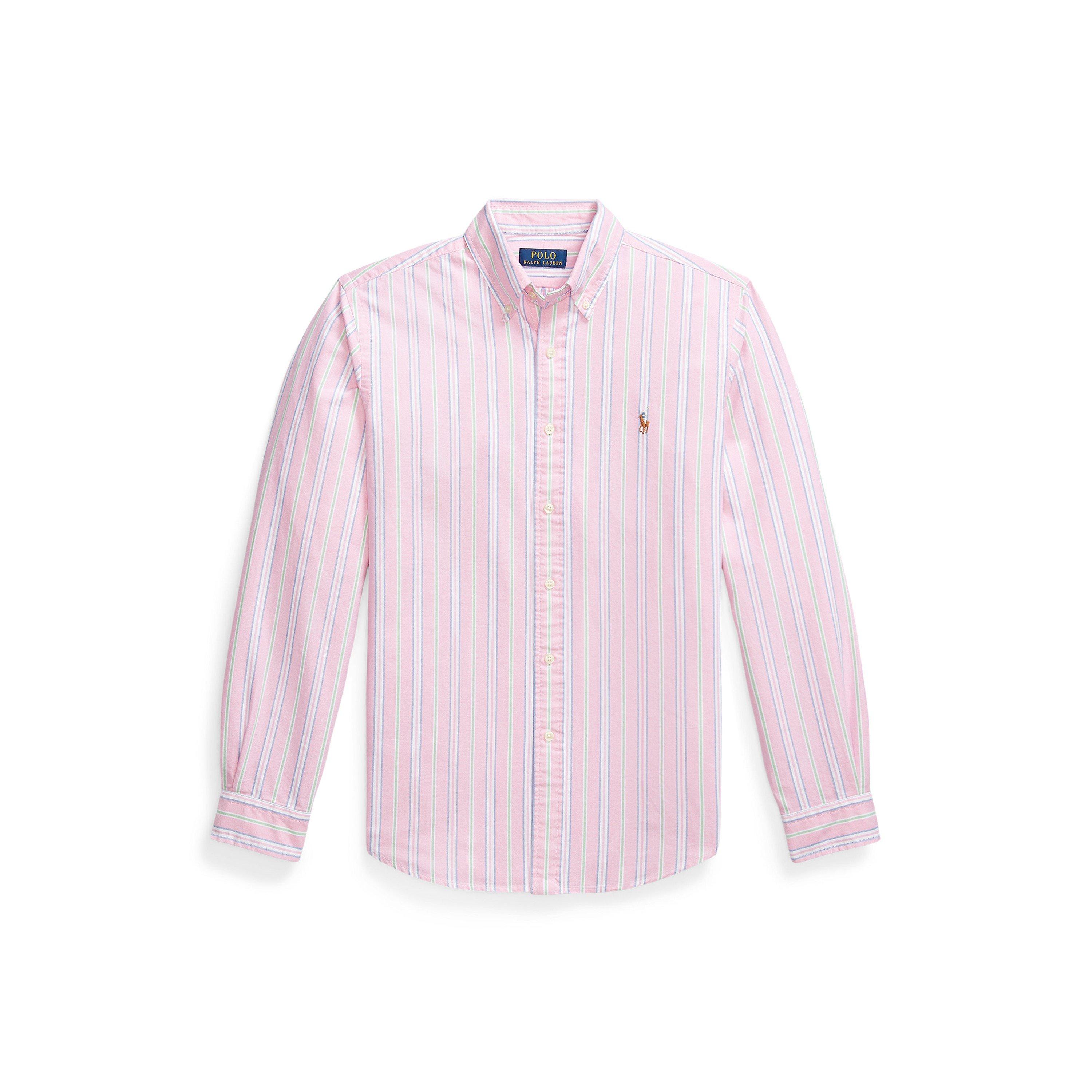 Polo Ralph Lauren Multi-coloured Striped Poplin Shirt - Pink/White - M