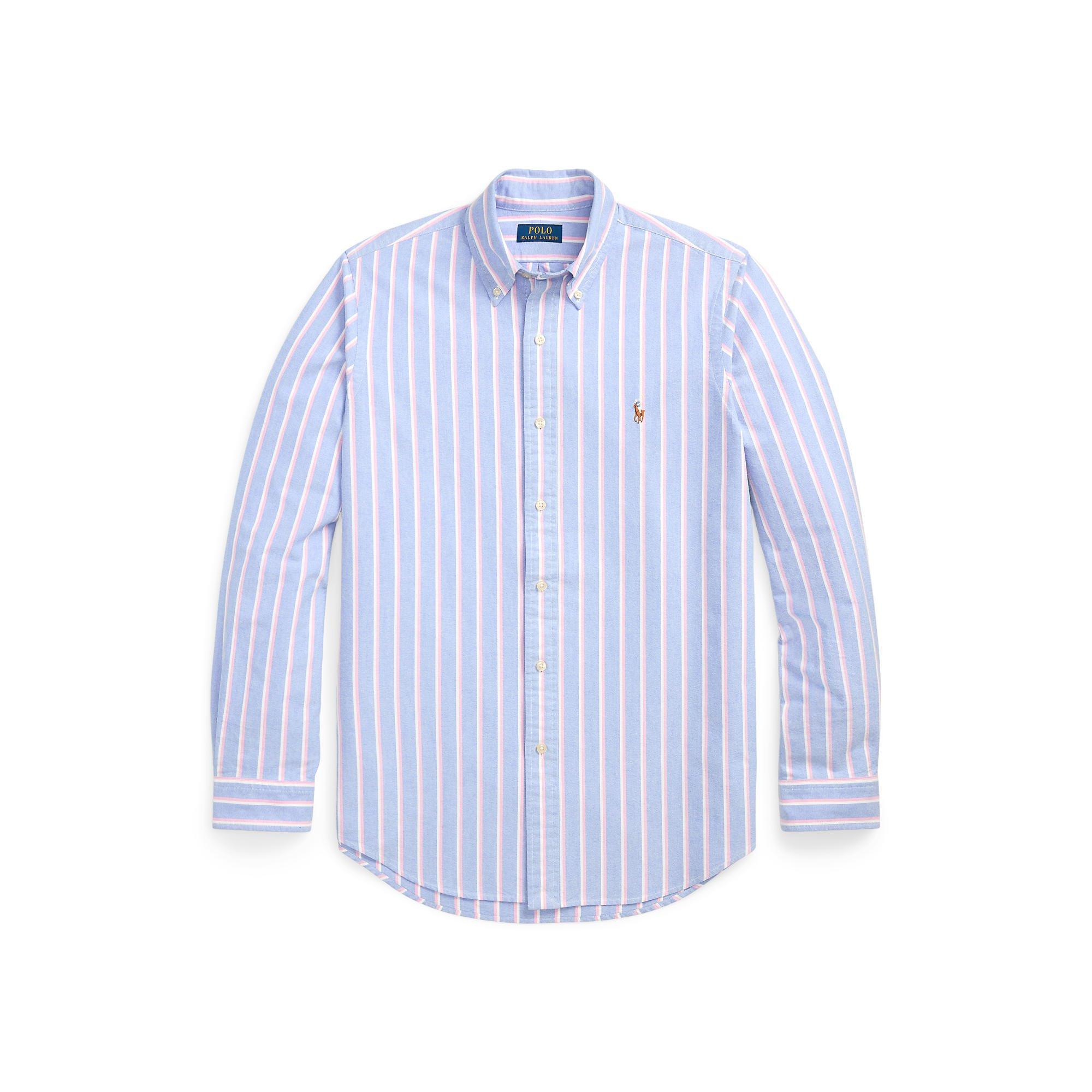 Blue/Pink - Polo Ralph Lauren - Multi-coloured Striped Poplin Shirt - 5