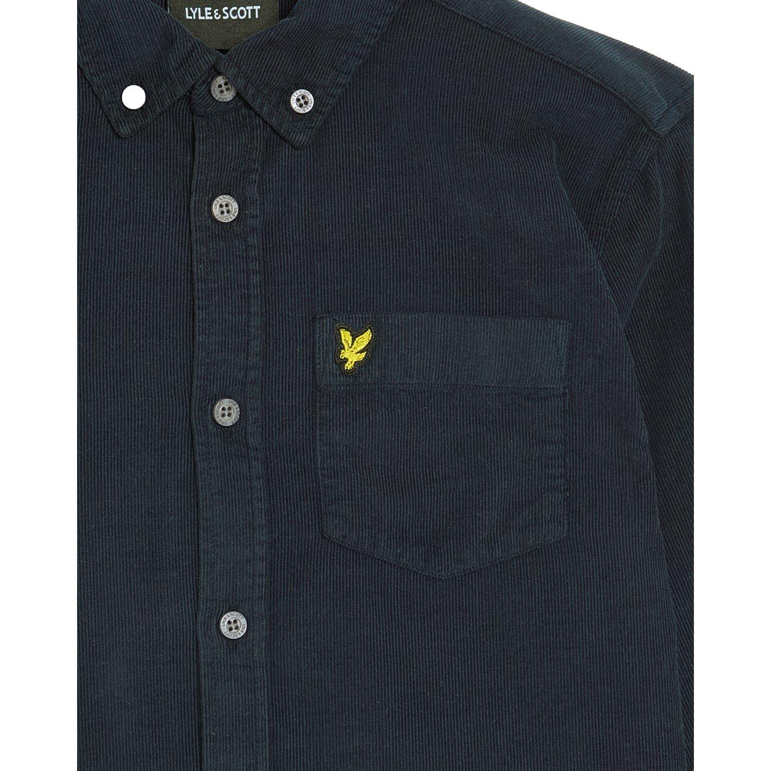 Lyle And Scott Boys Kids' Long Sleeve Corduroy Shirt - Dark Navy - 8-9 Years