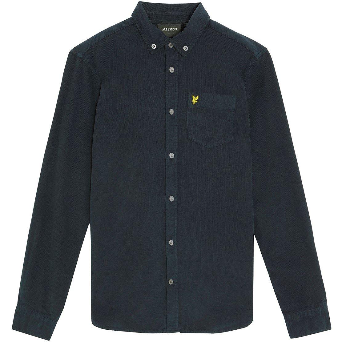Dark Navy - Lyle and Scott - N Cord Shirt Jn99 - 3