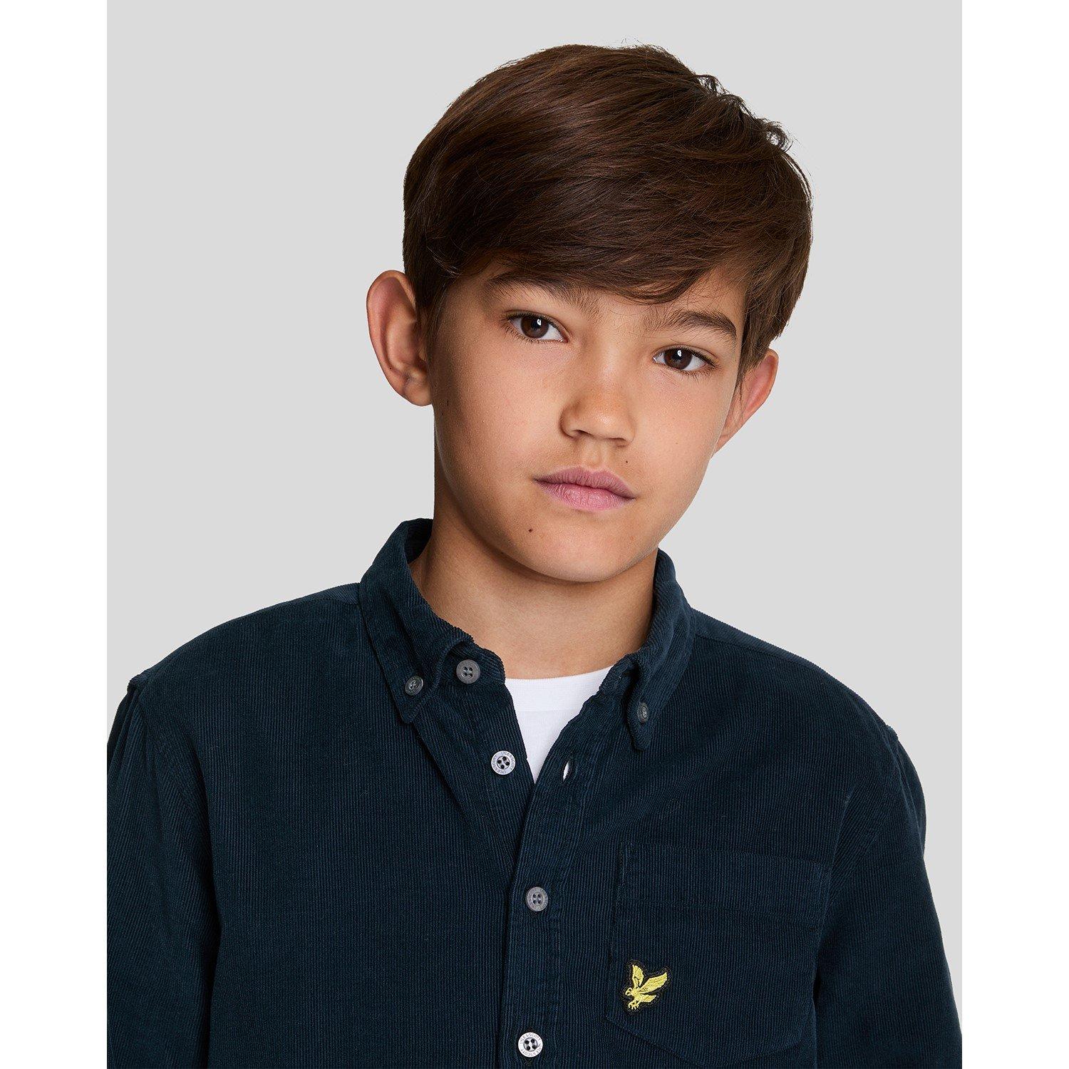 Dark Navy - Lyle and Scott - N Cord Shirt Jn99 - 4
