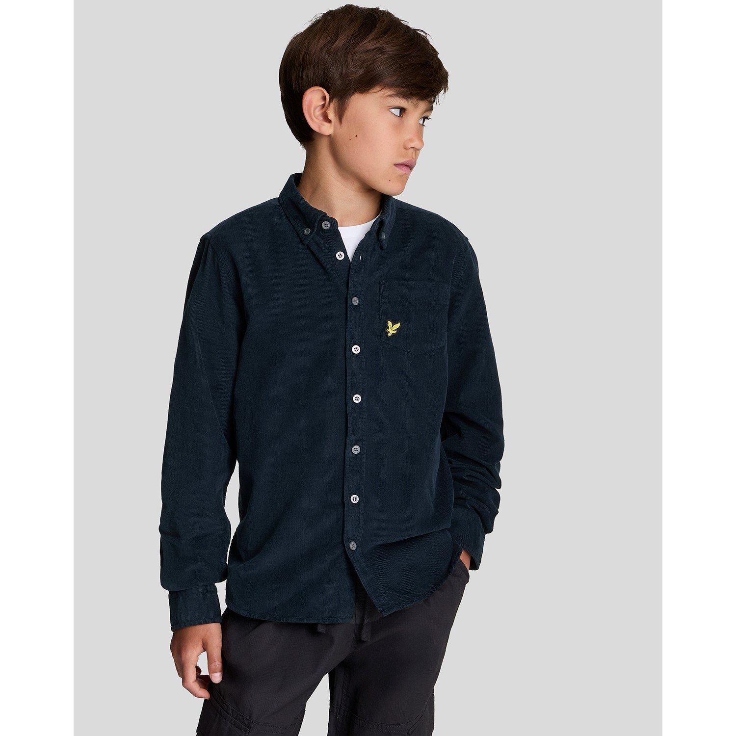 Dark Navy - Lyle and Scott - N Cord Shirt Jn99 - 7
