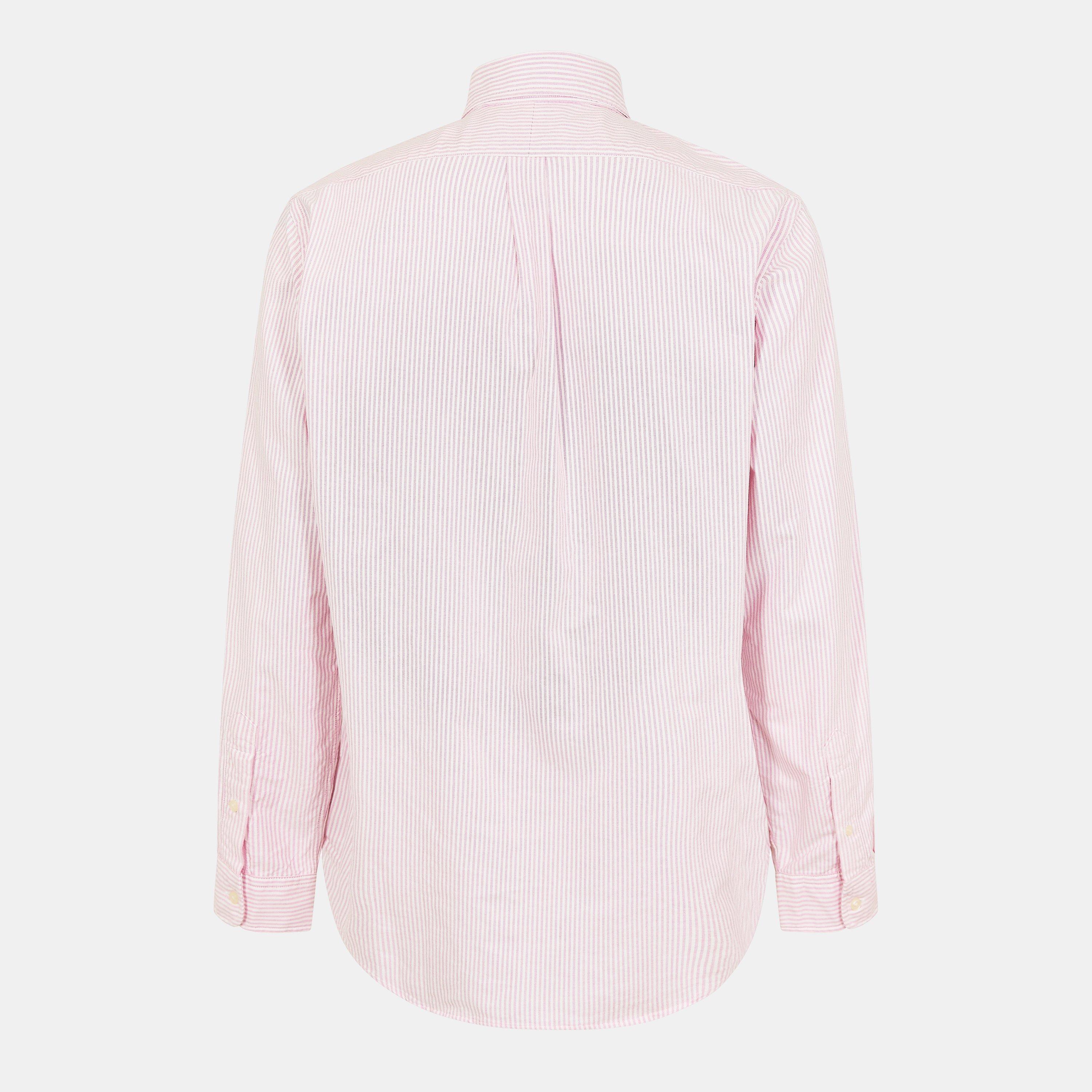 New Rose/White - Polo Ralph Lauren - Men's Oxford Striped Long-Sleeve Patterned Shirt - 2