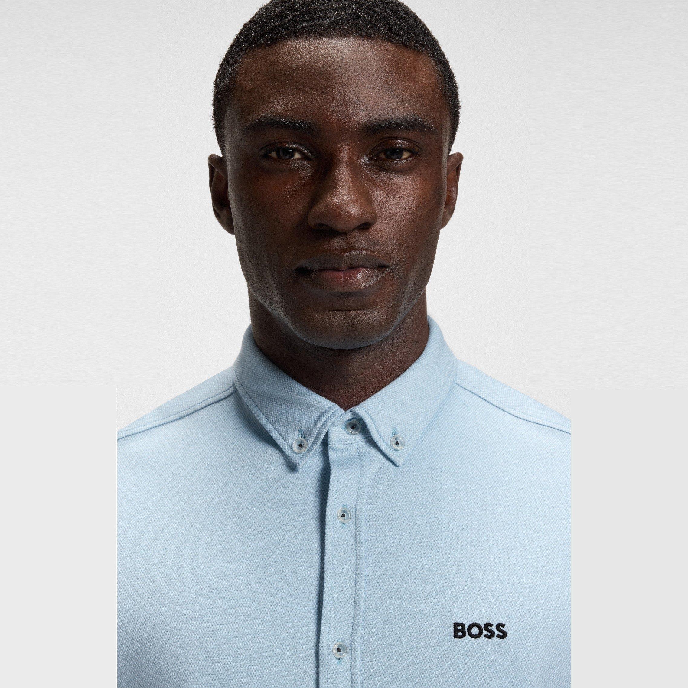 Light/Pstl Blue - Boss - Men's HBG Motion S Plain Short-Sleeve Shirt - 5
