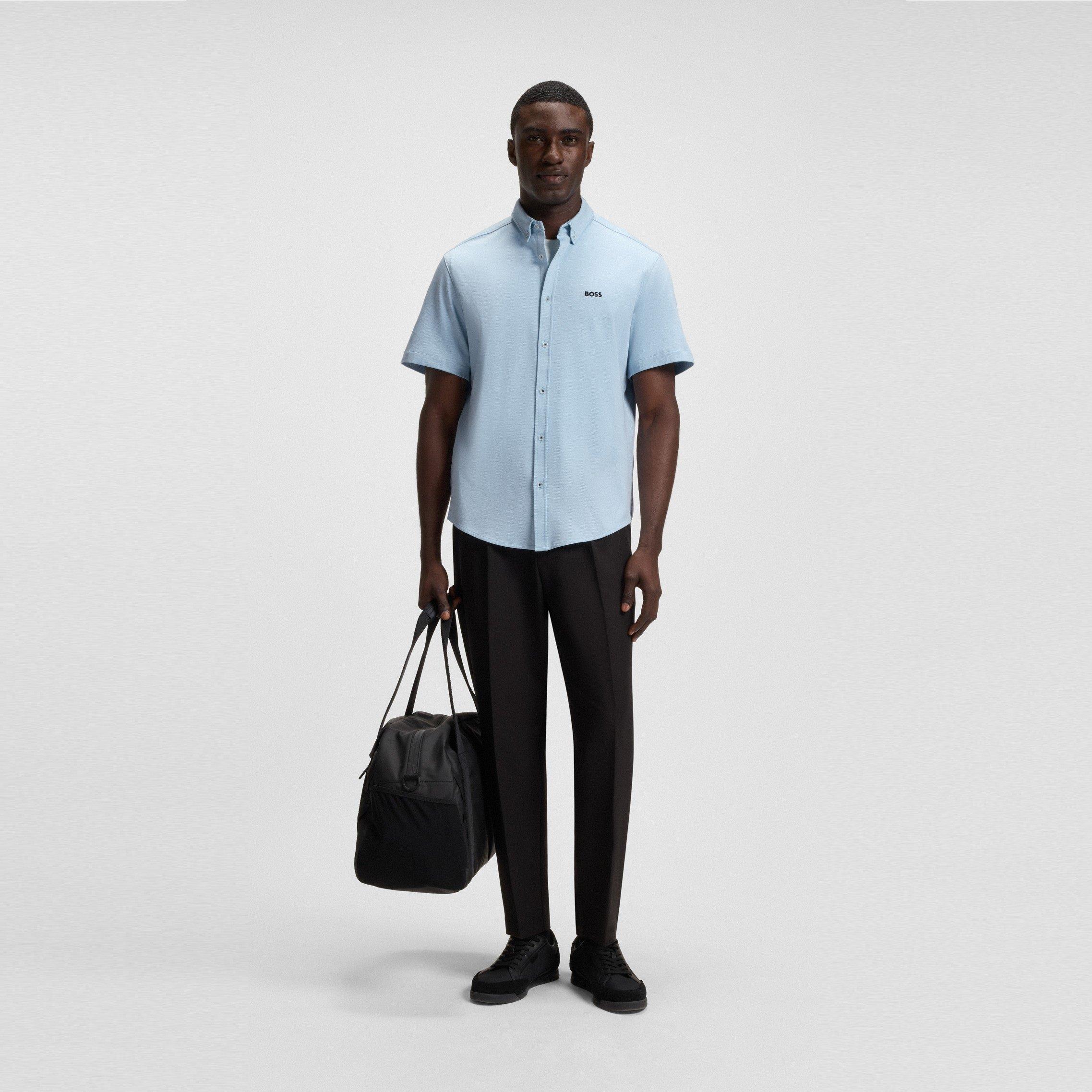 Light/Pstl Blue - Boss - Men's HBG Motion S Plain Short-Sleeve Shirt - 6