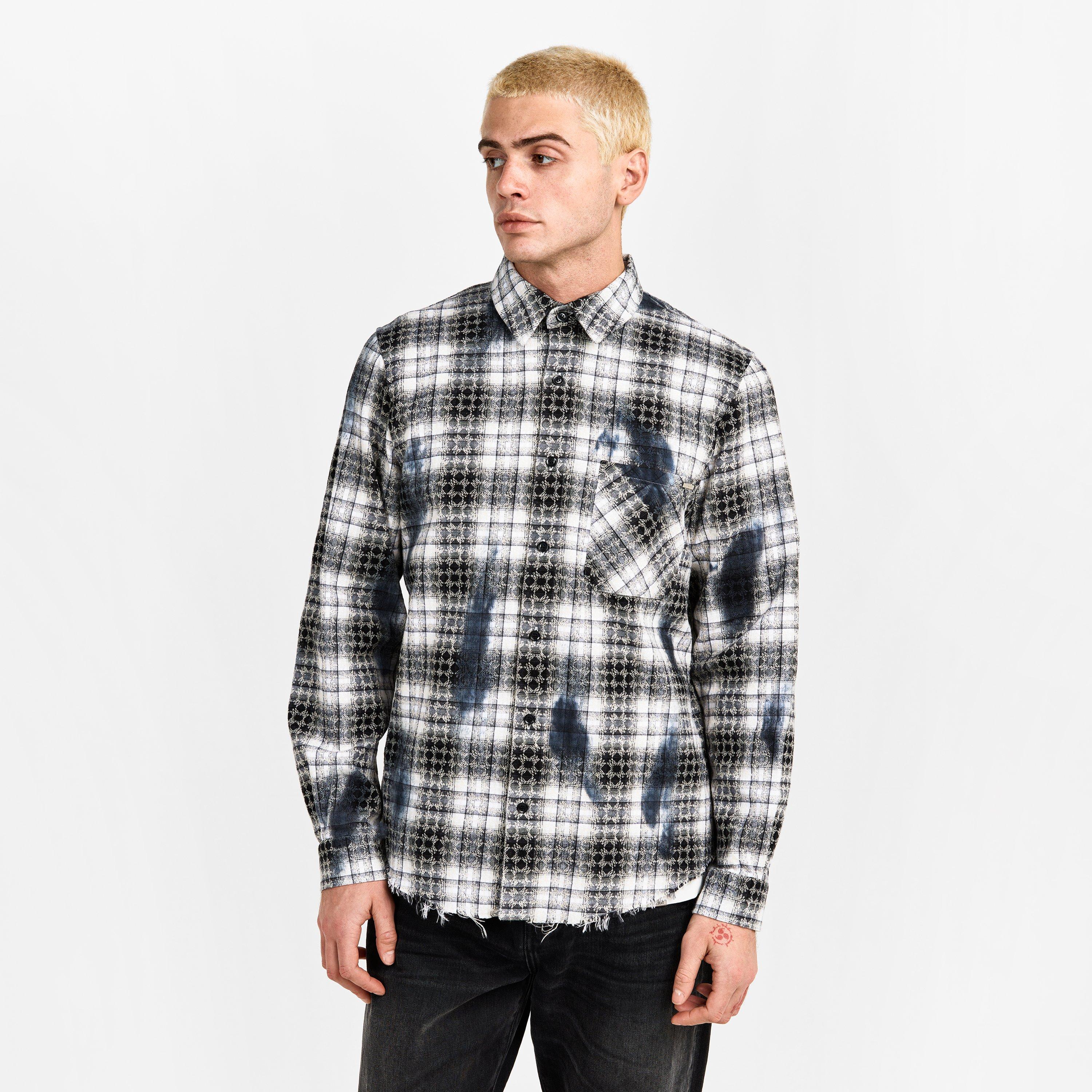 Black - Amiri - Men's Patterned Long-Sleeve Shirt - 3