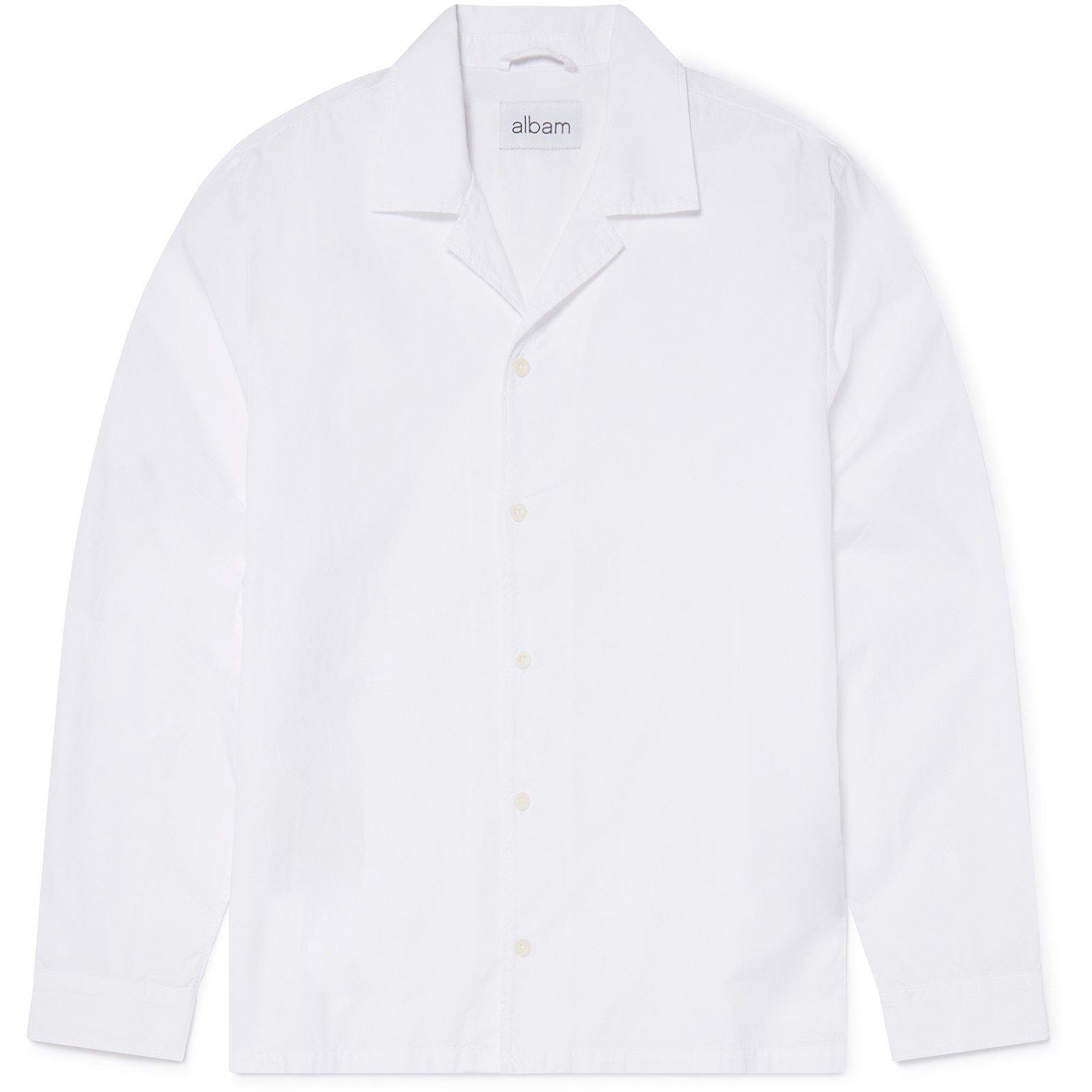 Albam Men's Long Sleeve Plain Shirt - White 012 - X Small