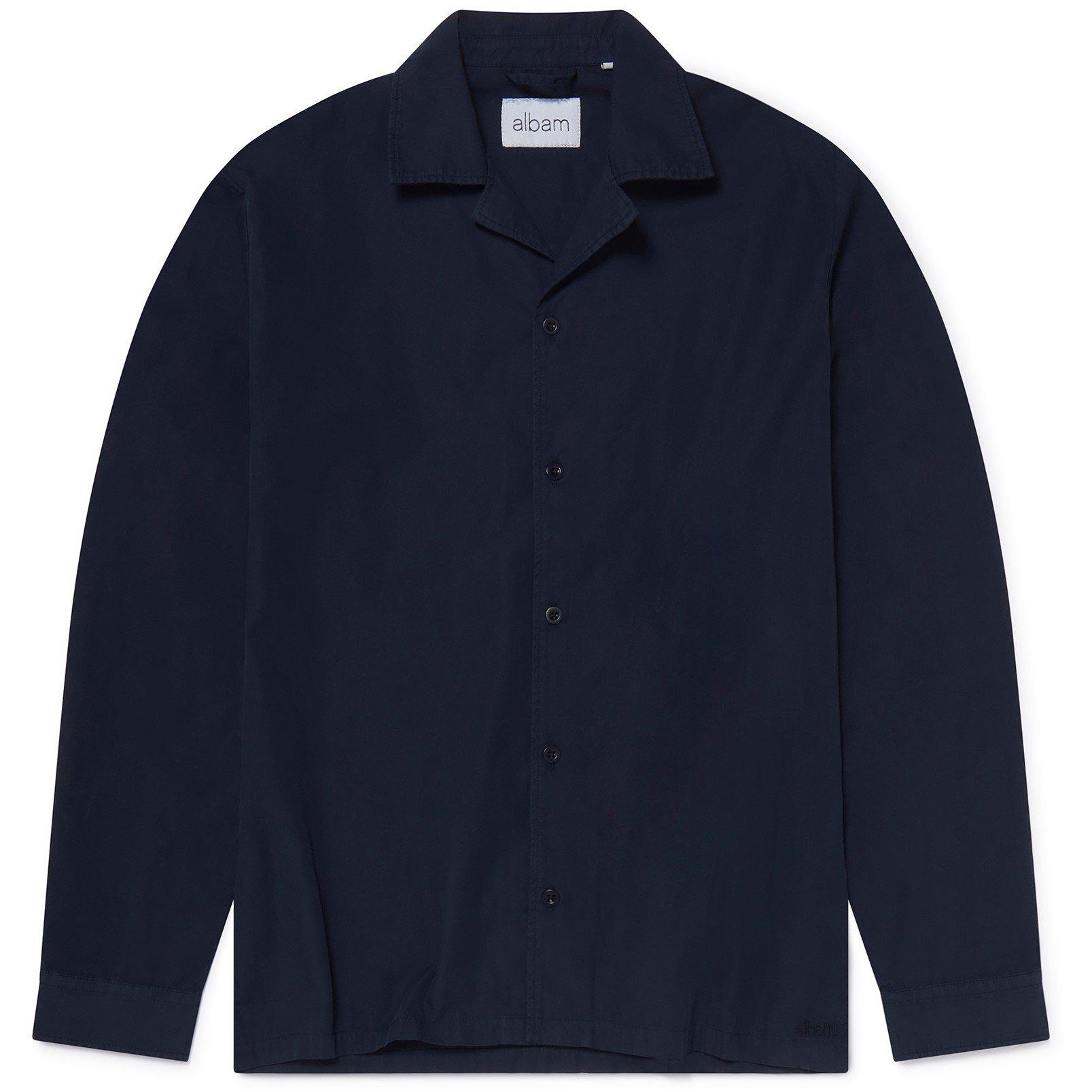 Albam Men's Long Sleeve Plain Shirt - Dark Navy 002 - Small