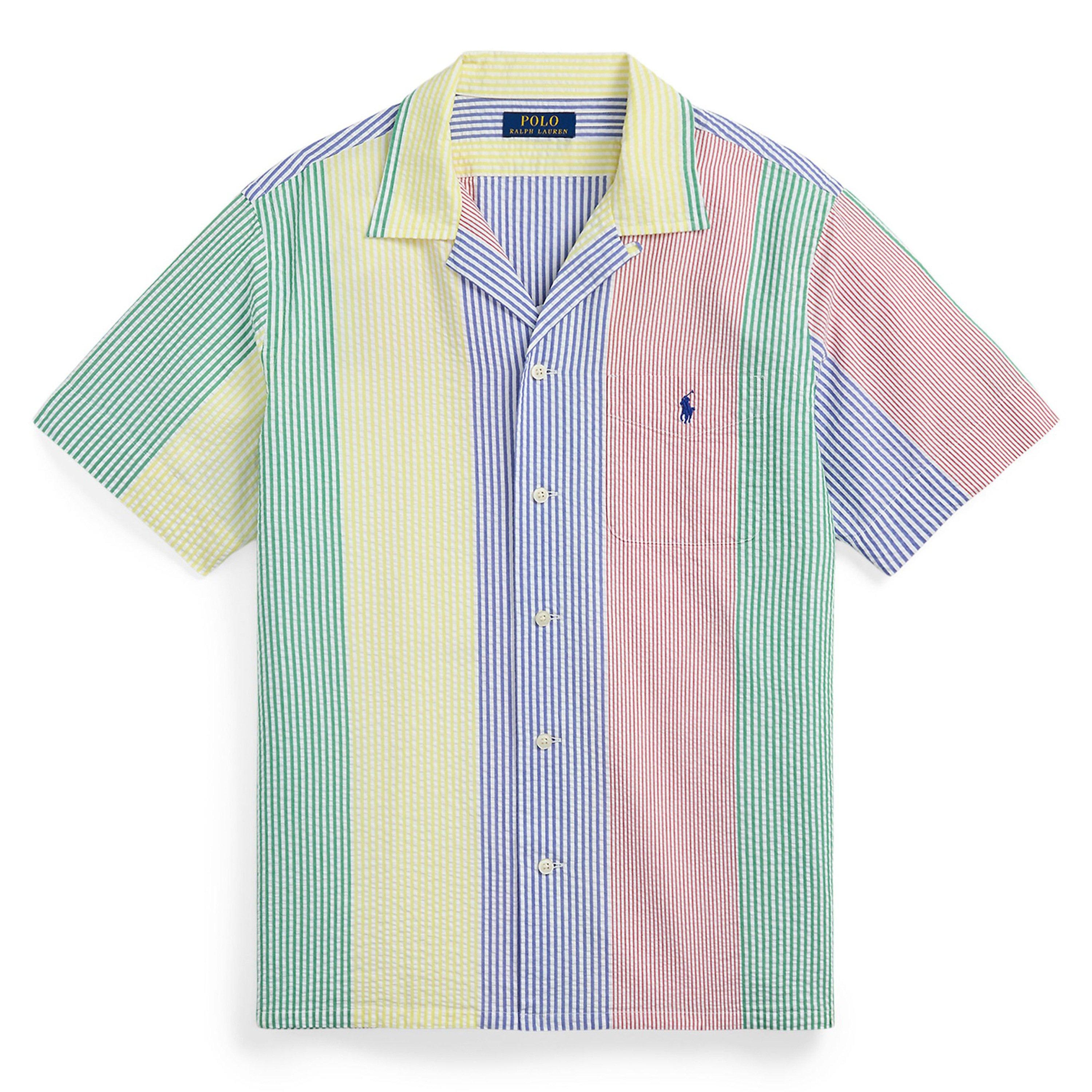 Multi Stripe - Polo Ralph Lauren - Men's Fun Seersucker Short-Sleeve Patterned Shirt - 1