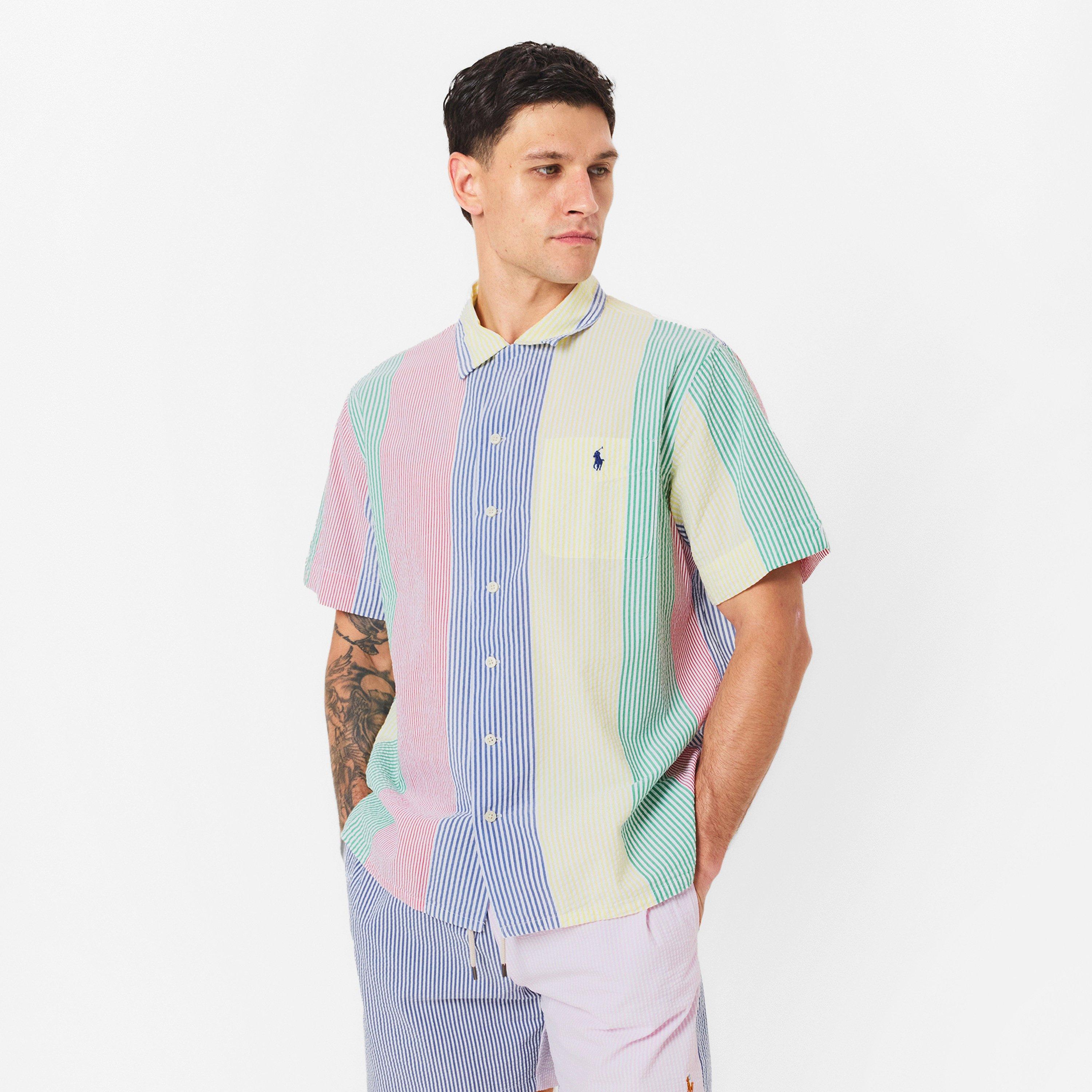 Multi Stripe - Polo Ralph Lauren - Men's Fun Seersucker Short-Sleeve Patterned Shirt - 3