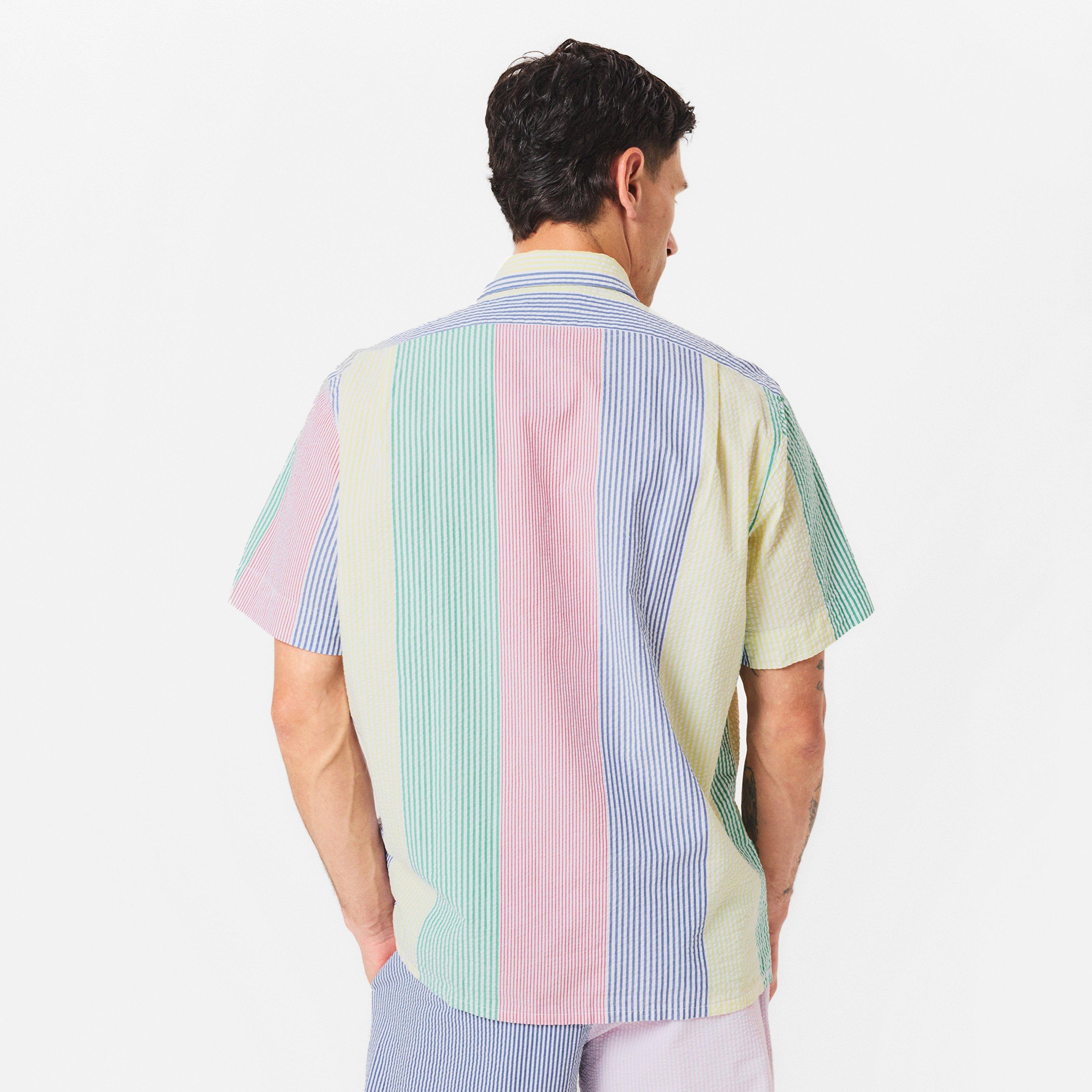 Multi Stripe - Polo Ralph Lauren - Men's Fun Seersucker Short-Sleeve Patterned Shirt - 4