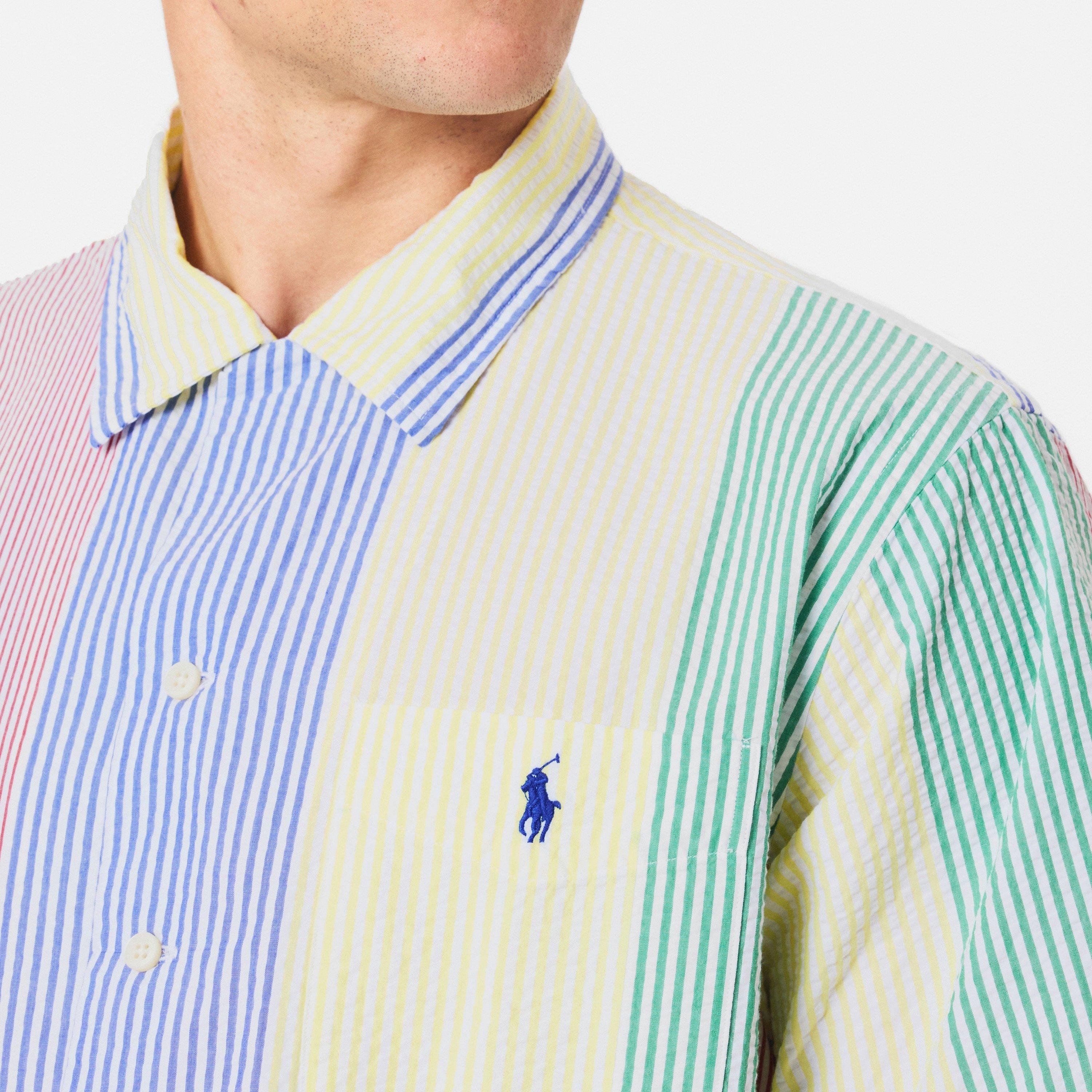 Multi Stripe - Polo Ralph Lauren - Men's Fun Seersucker Short-Sleeve Patterned Shirt - 5