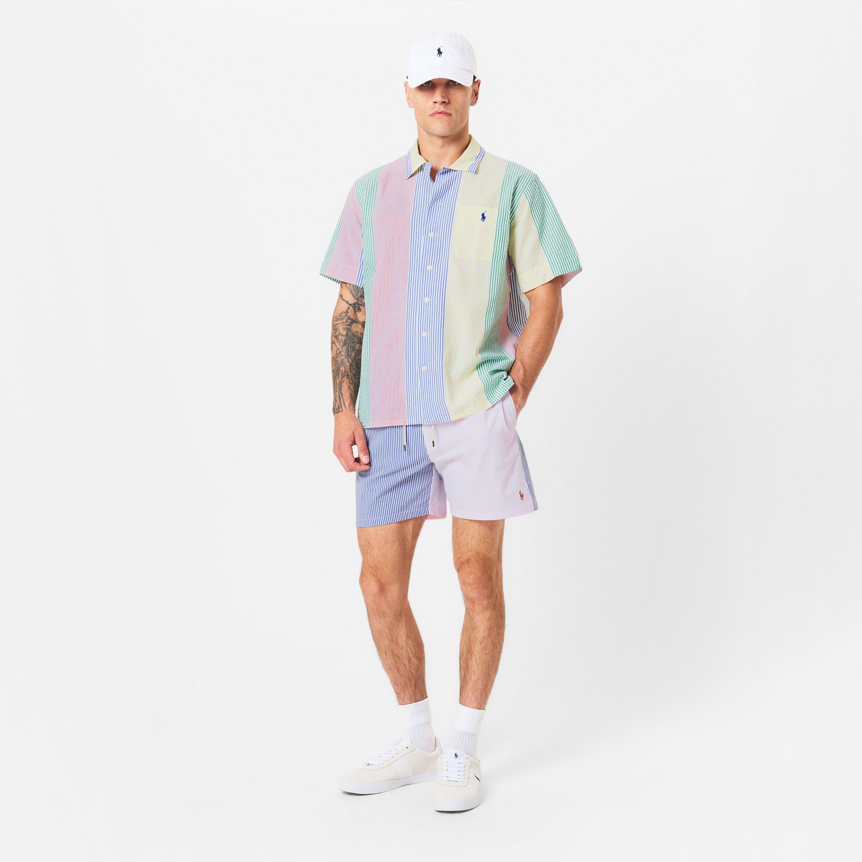 Multi Stripe - Polo Ralph Lauren - Men's Fun Seersucker Short-Sleeve Patterned Shirt - 6