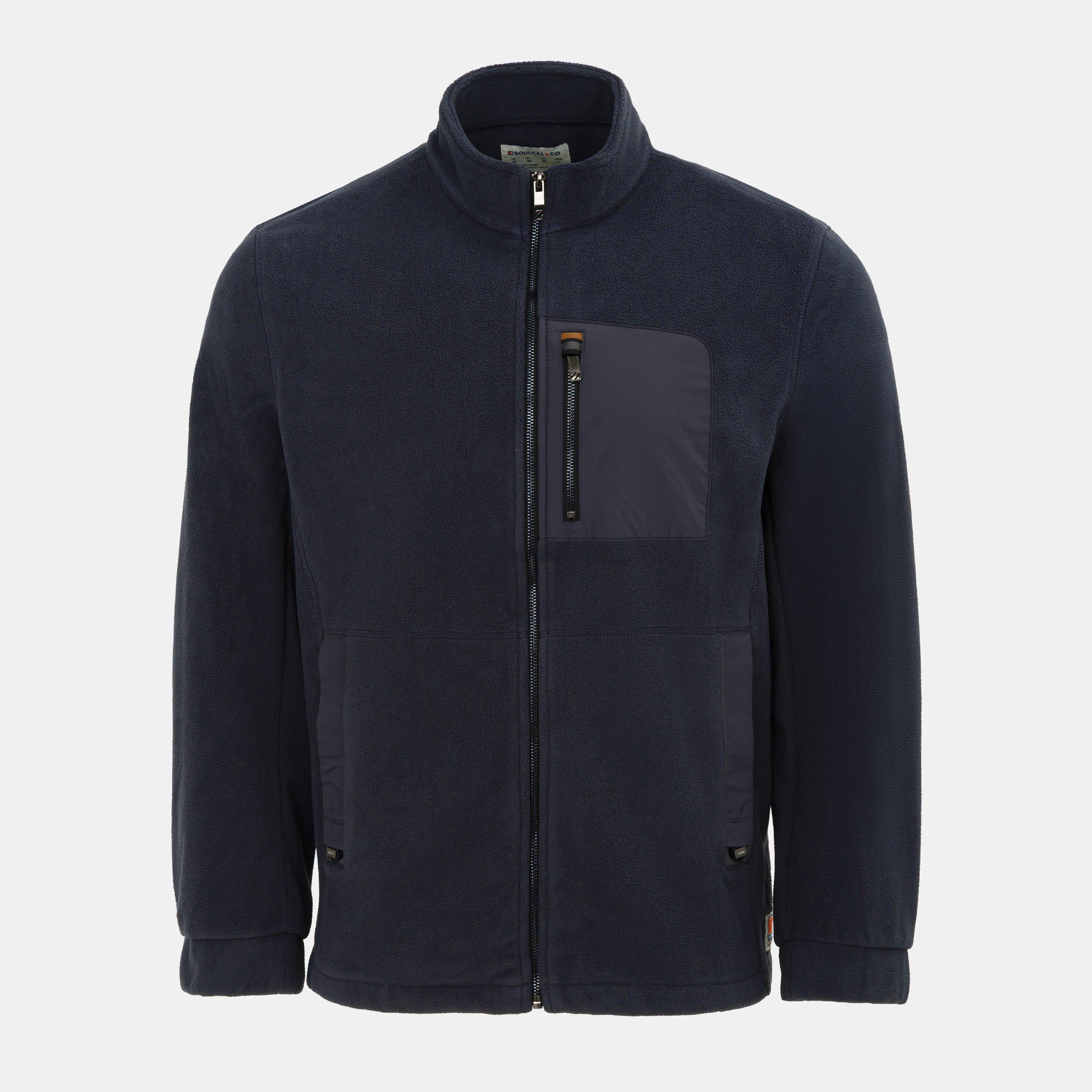 Navy - SoulCal - Cal Fleece jacket Mens - 1