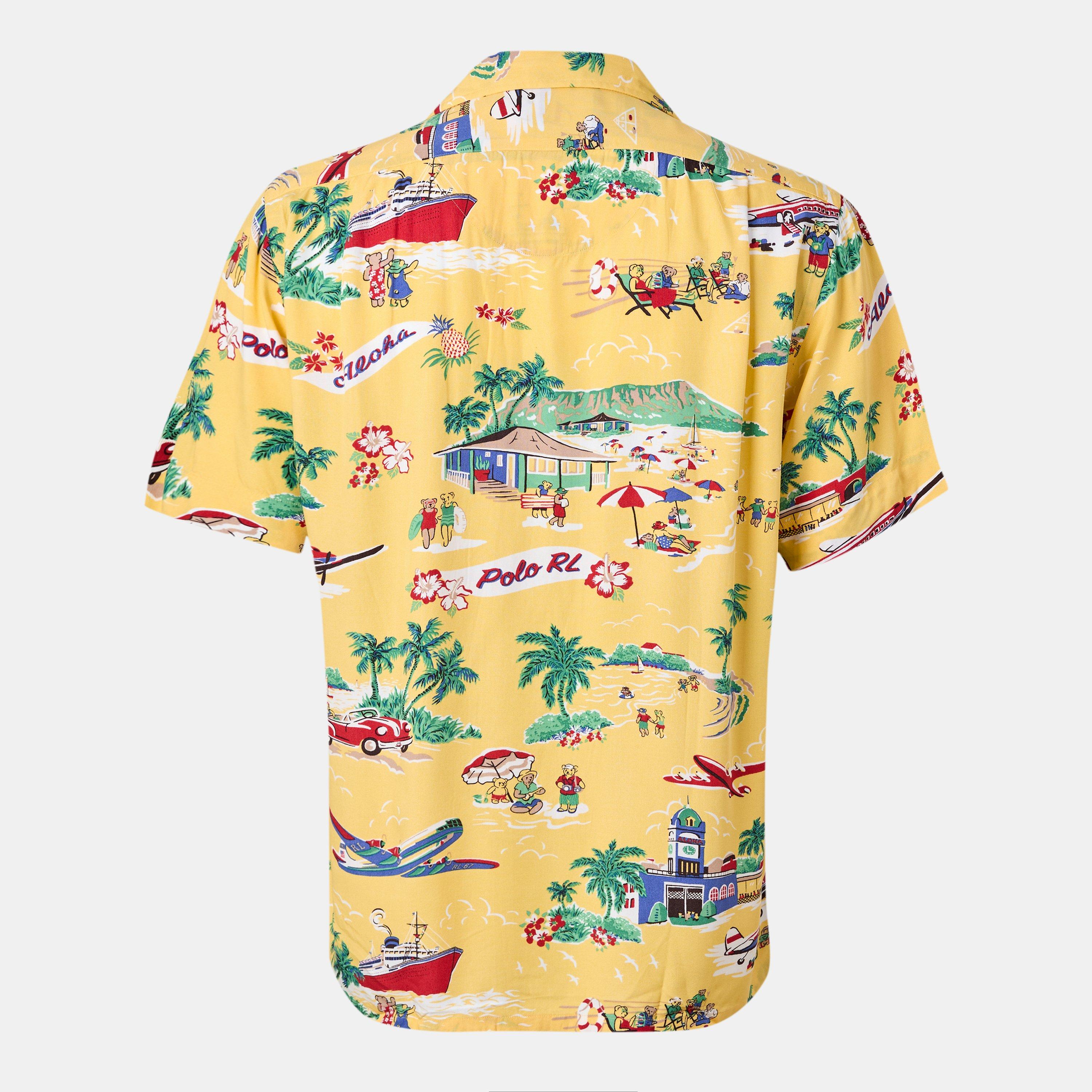 Holiday Bear - Polo Ralph Lauren - Men's Rayon Bear Short-Sleeve Patterned Shirt - 2