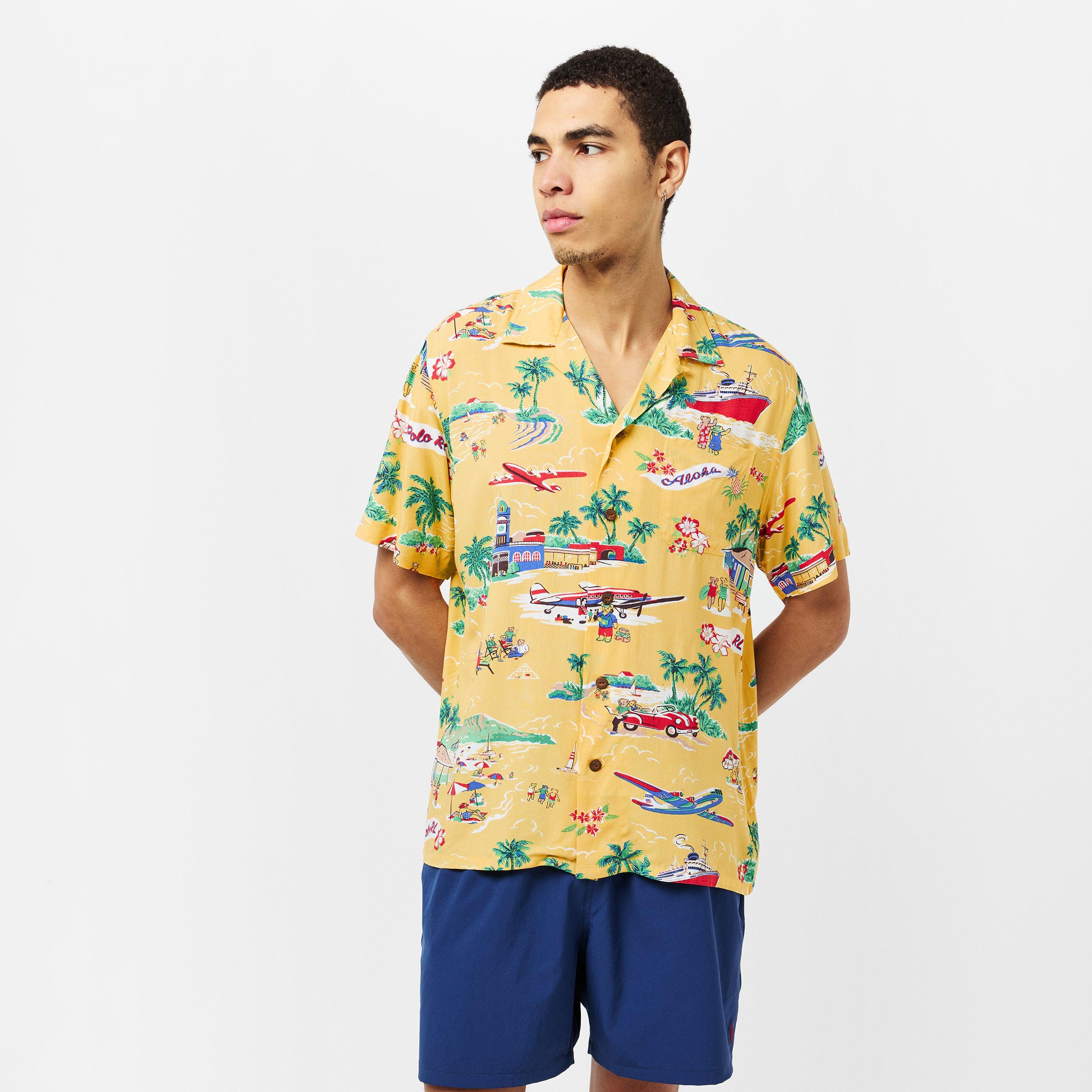 Holiday Bear - Polo Ralph Lauren - Men's Rayon Bear Short-Sleeve Patterned Shirt - 3