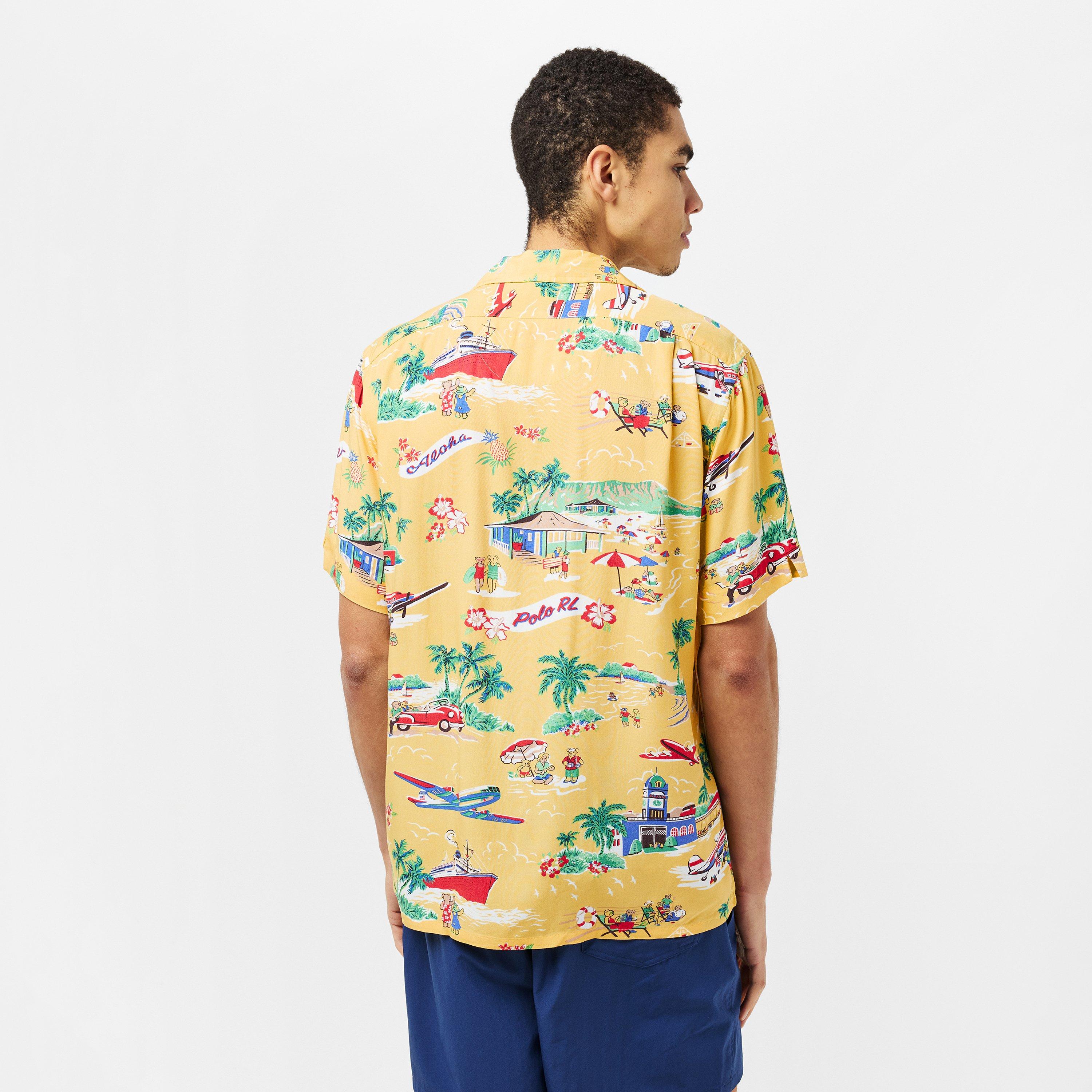 Holiday Bear - Polo Ralph Lauren - Men's Rayon Bear Short-Sleeve Patterned Shirt - 4